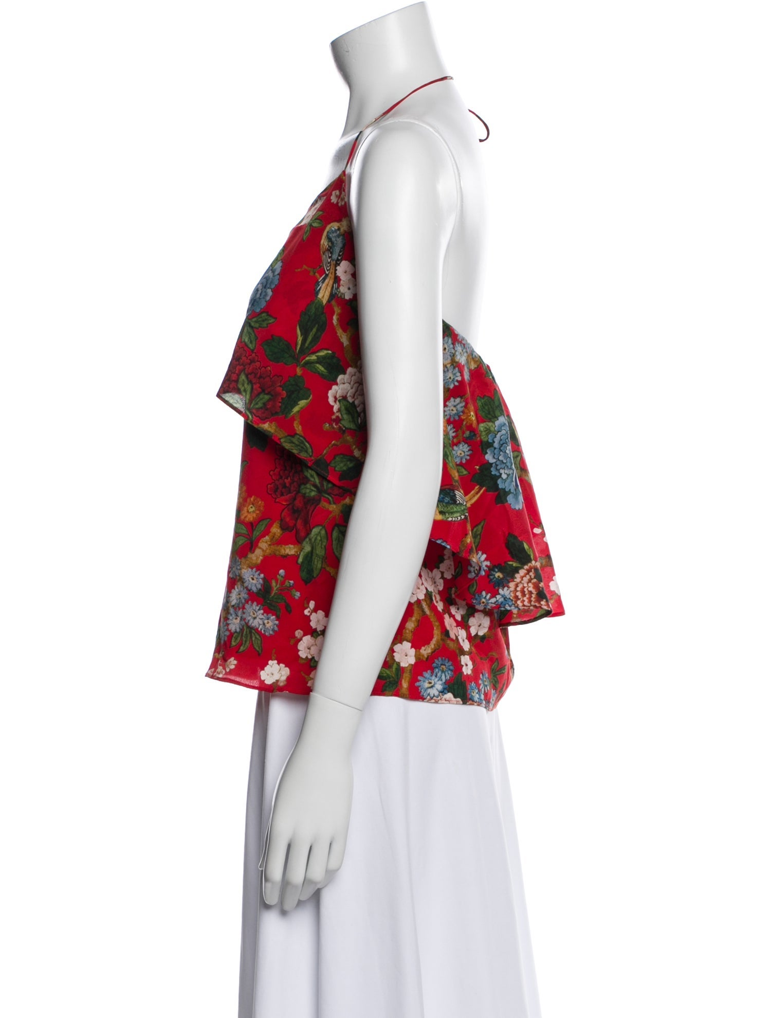 Alice + Olivia Silk Floral Print Top