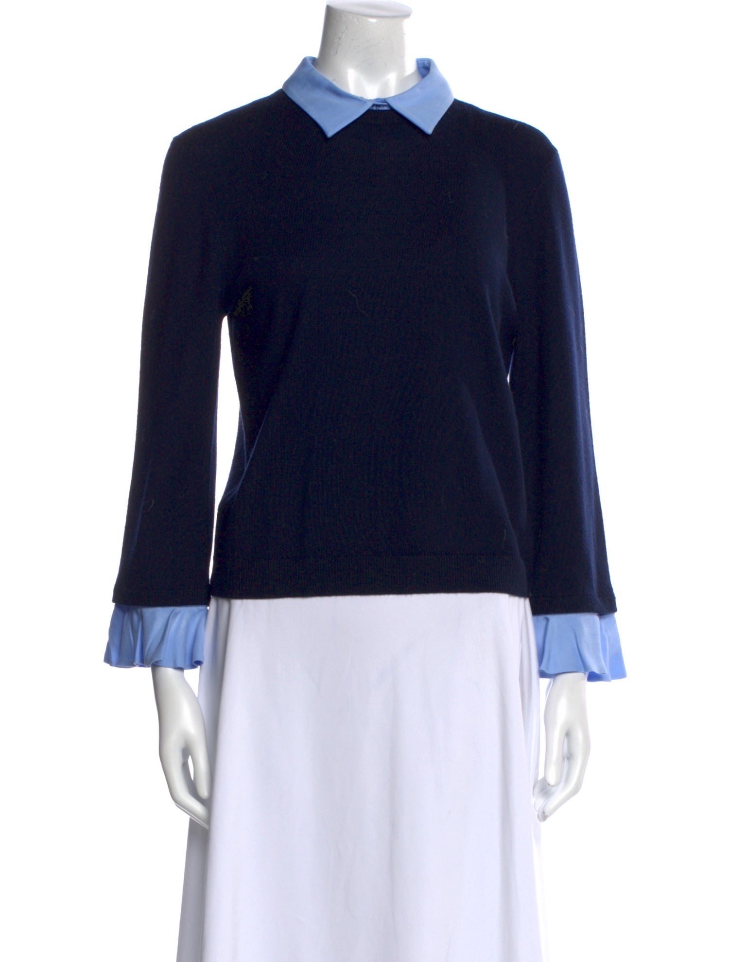 Alice + Olivia Wool Three-Quarter Sleeve Top