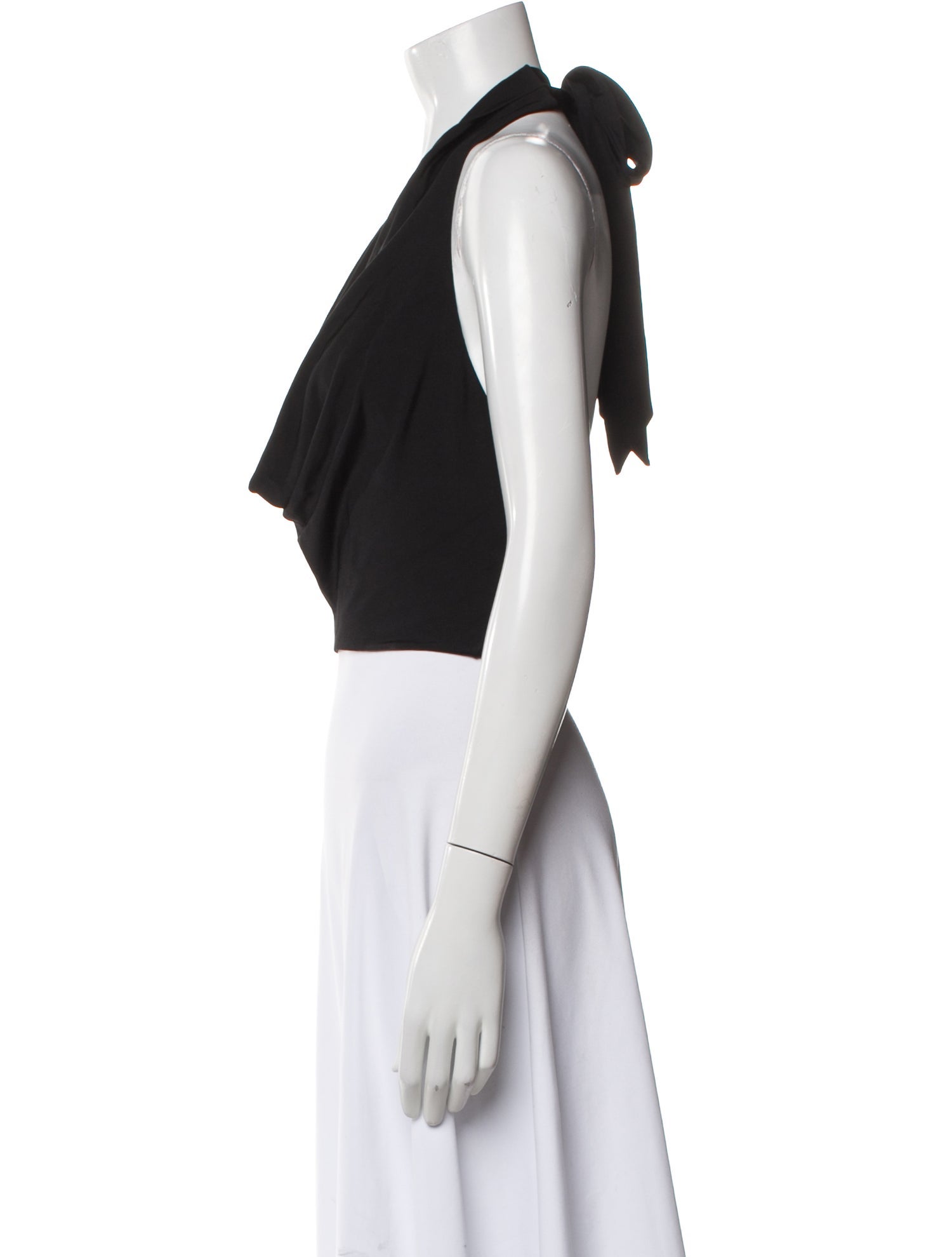 Alice + Olivia Cowl Neck Sleeveless Crop Top