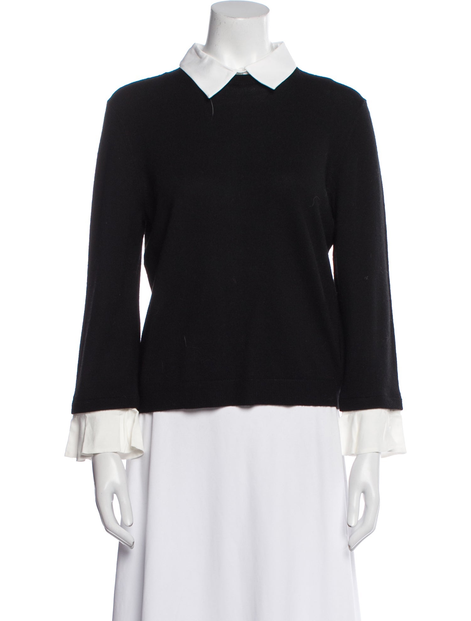 Alice + Olivia Wool Three-Quarter Sleeve Top