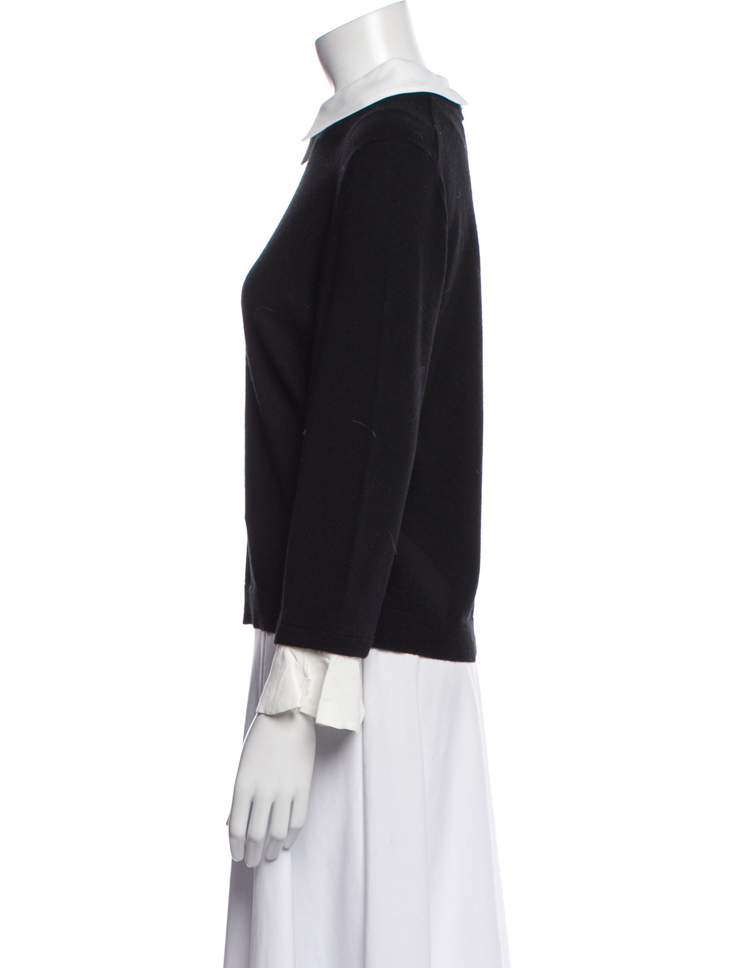 Alice + Olivia Wool Three-Quarter Sleeve Top