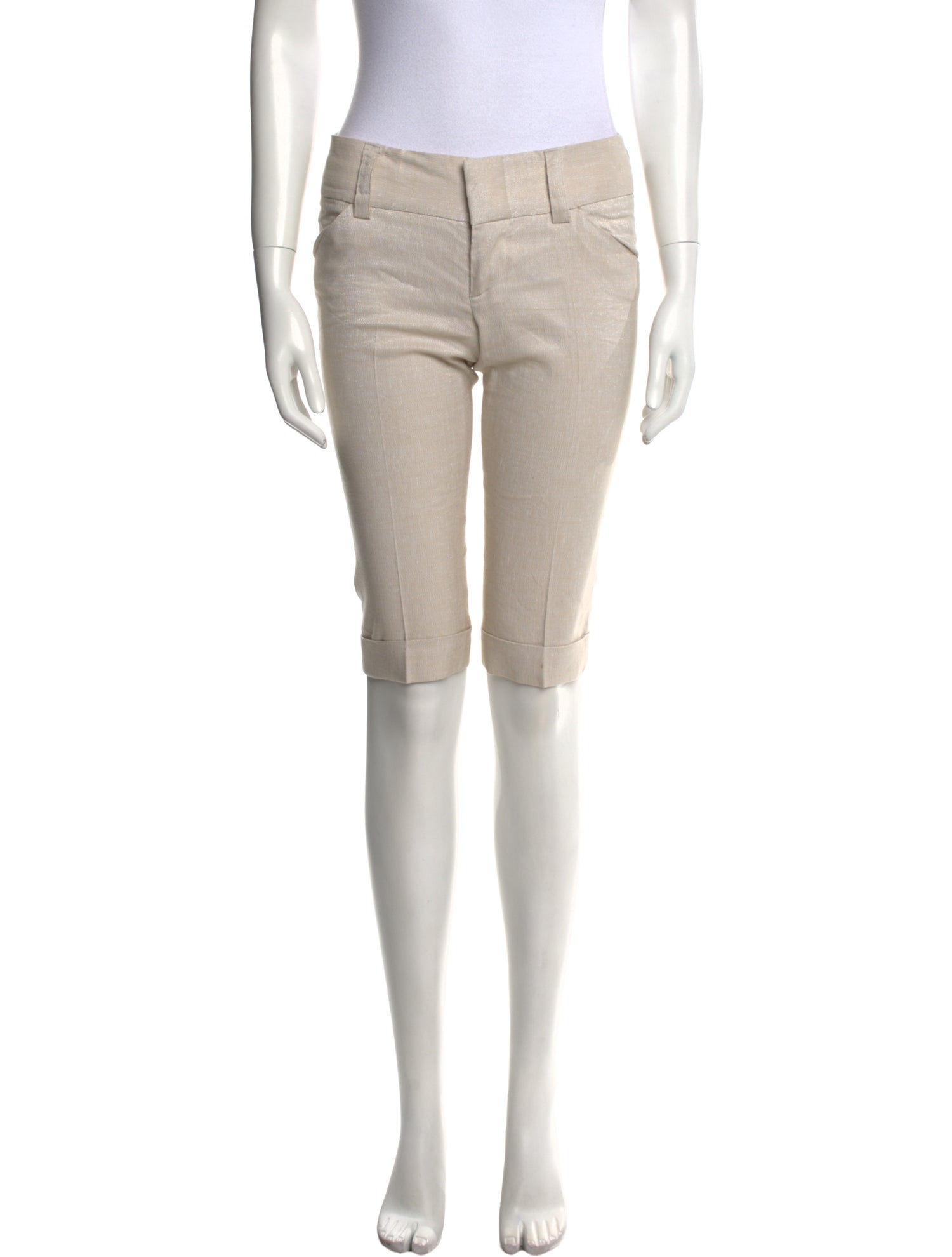 Alice + Olivia Linen Knee-Length Shorts