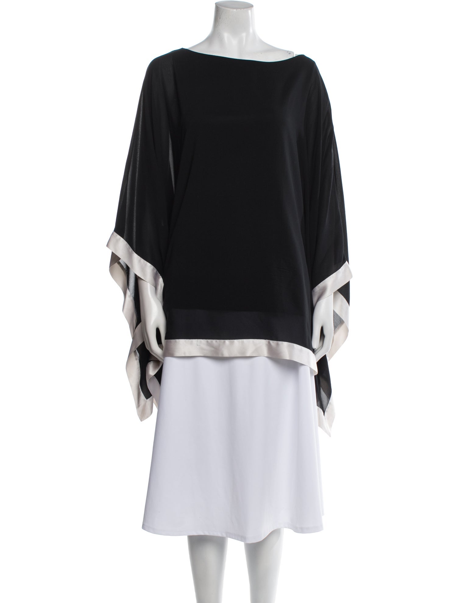 Alice + Olivia Silk Bateau Neckline Blouse