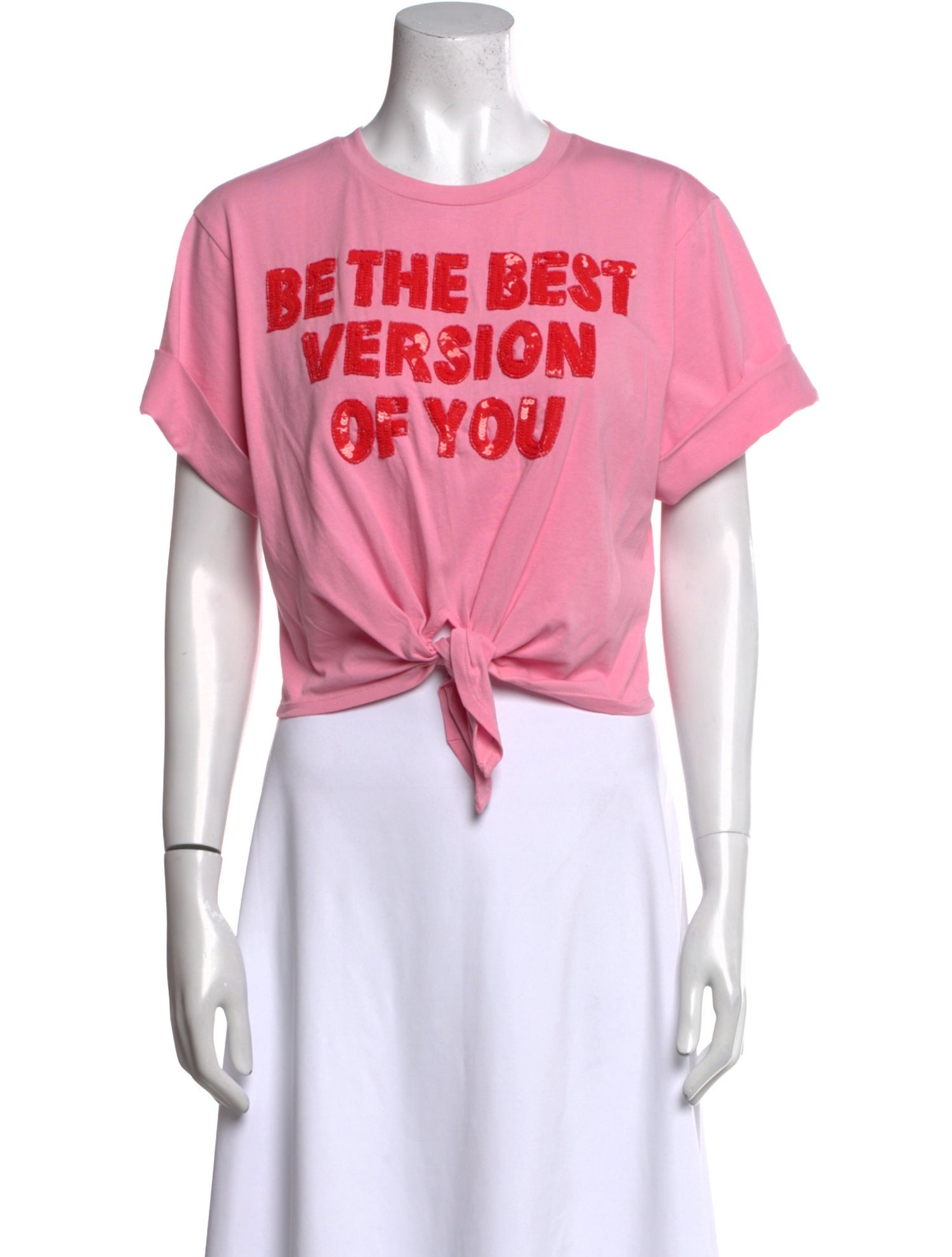 Alice + Olivia Graphic Print Crew Neck Crop Top w/ Tags