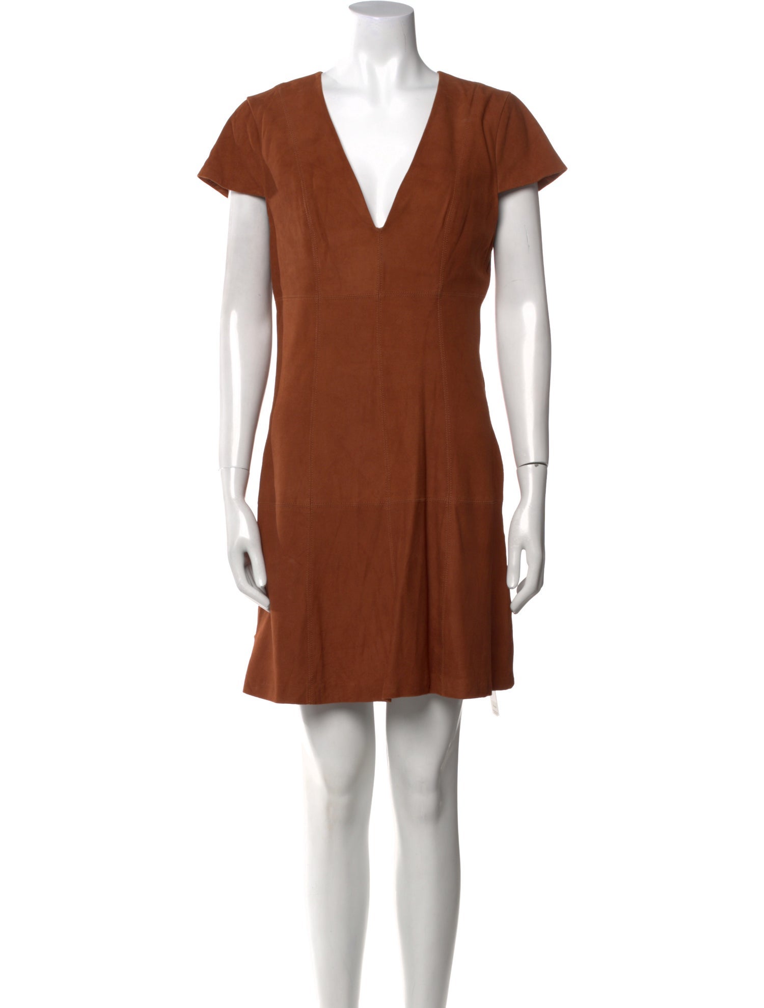 Alice + Olivia Goat Leather Mini Dress