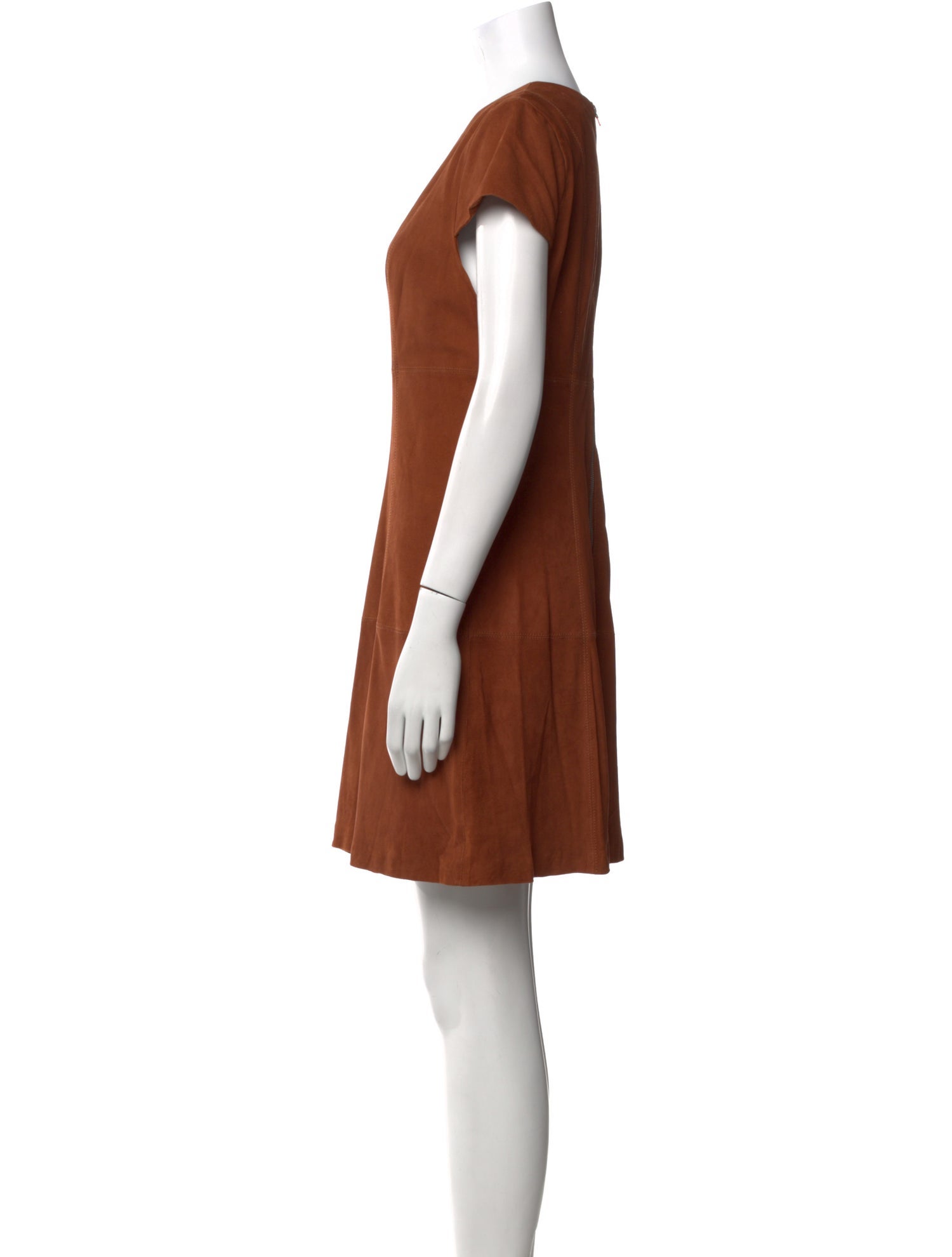 Alice + Olivia Goat Leather Mini Dress