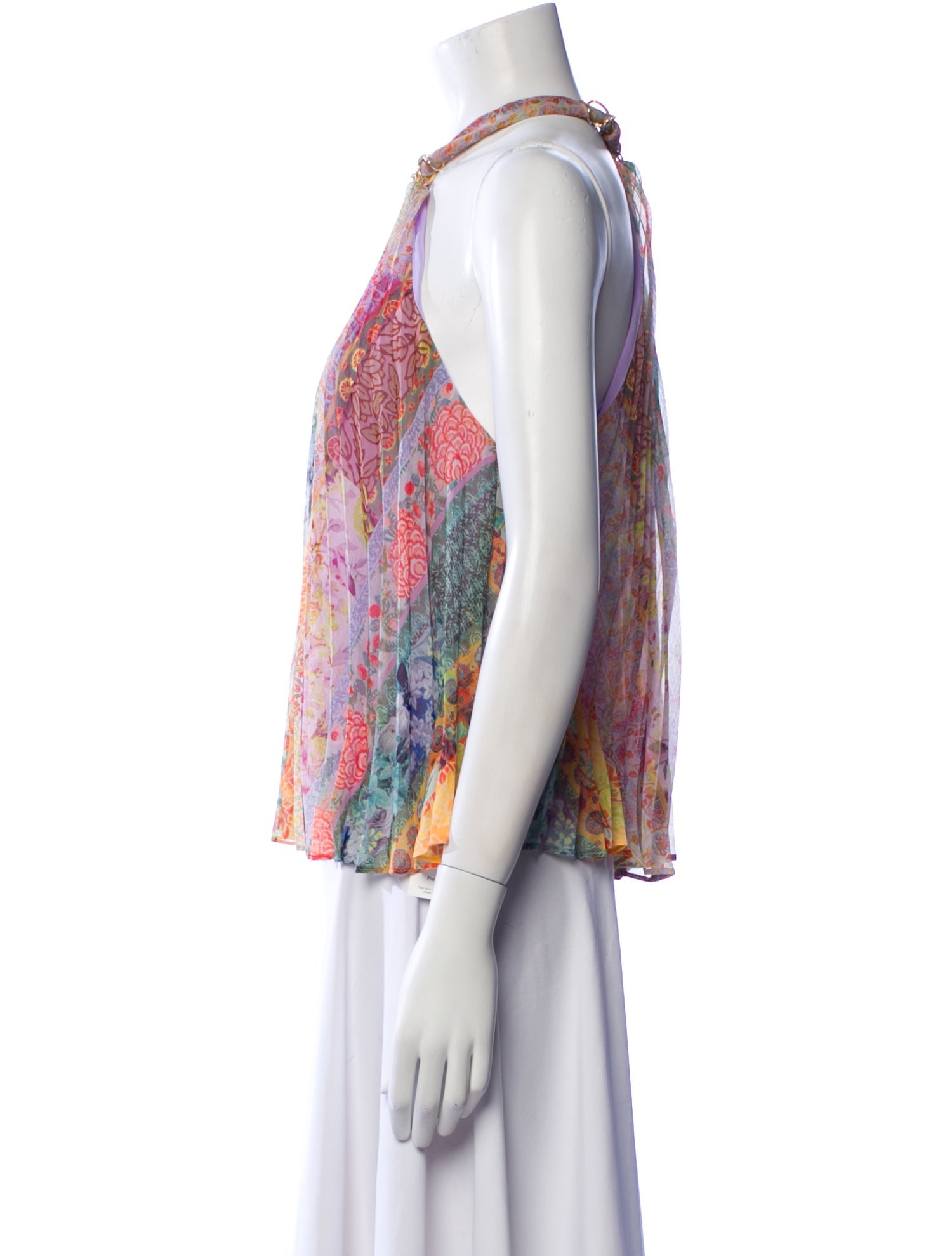 Alice + Olivia Printed Halterneck Blouse