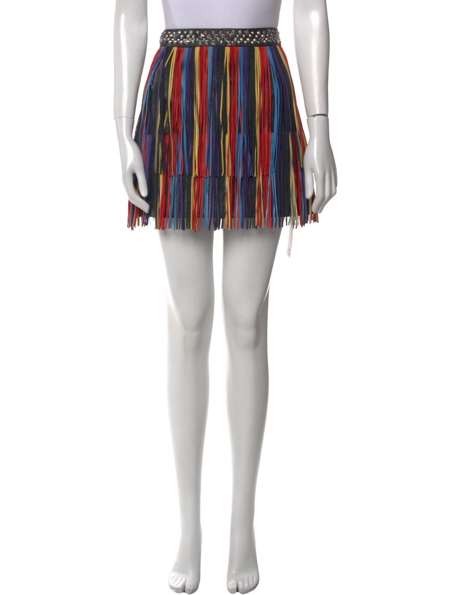 Alice + Olivia Goat Leather Mini Skirt