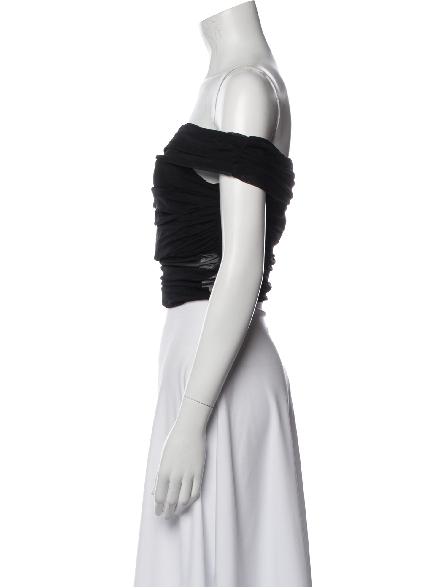 Alice + Olivia Off-The-Shoulder Short Sleeve Crop Top