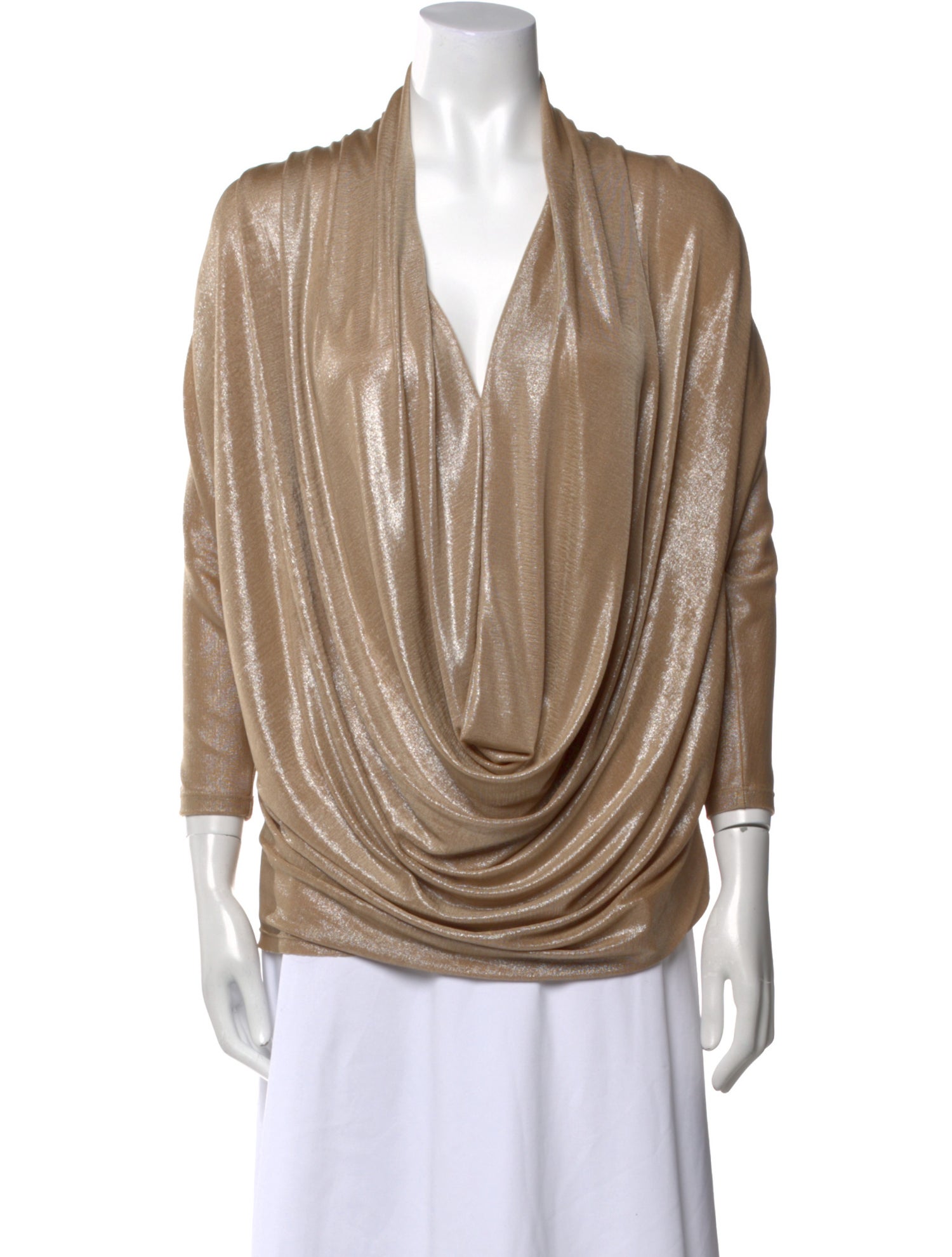 Alice + Olivia V-Neck Three-Quarter Sleeve Blouse