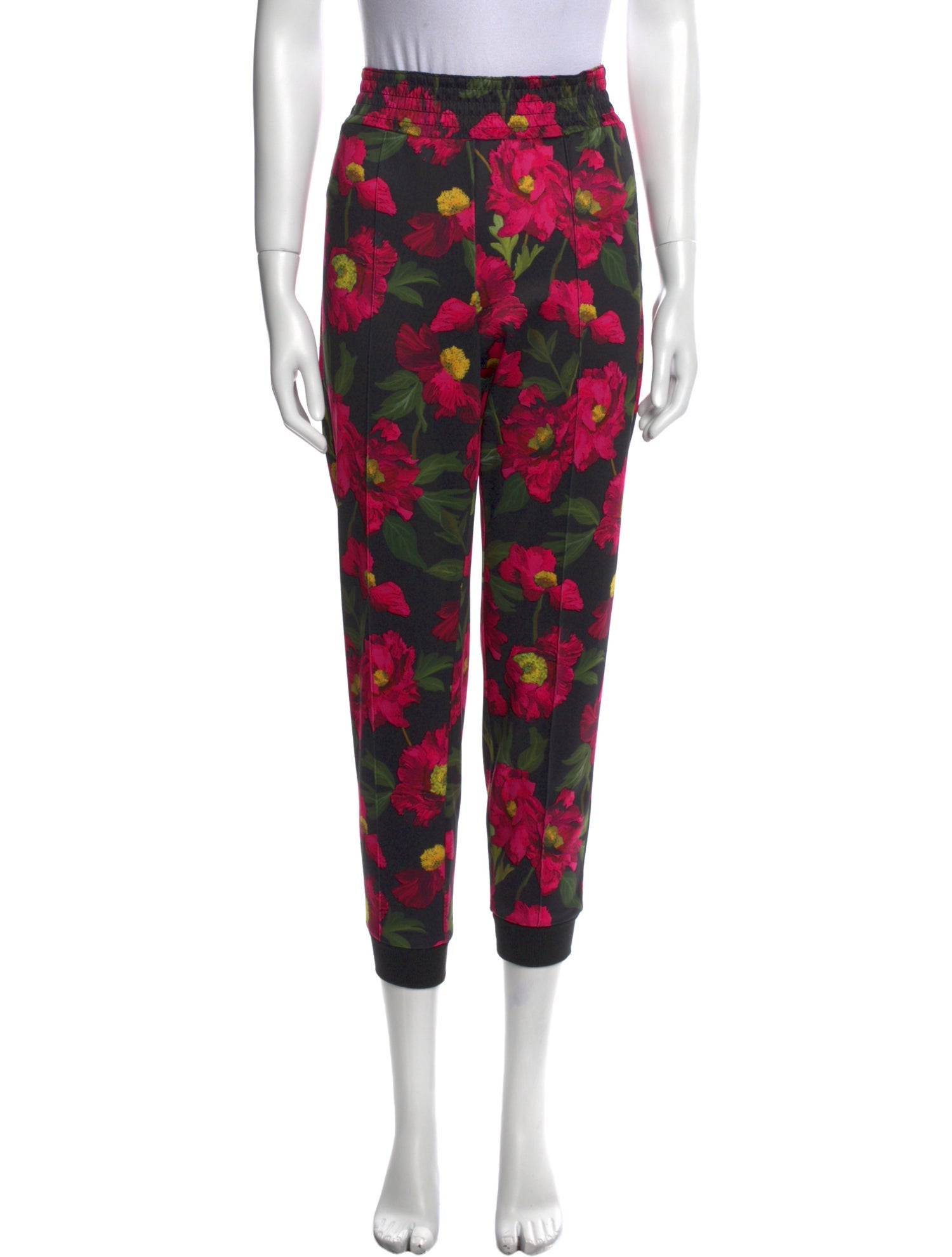 Alice + Olivia Floral Print Skinny Leg Pants