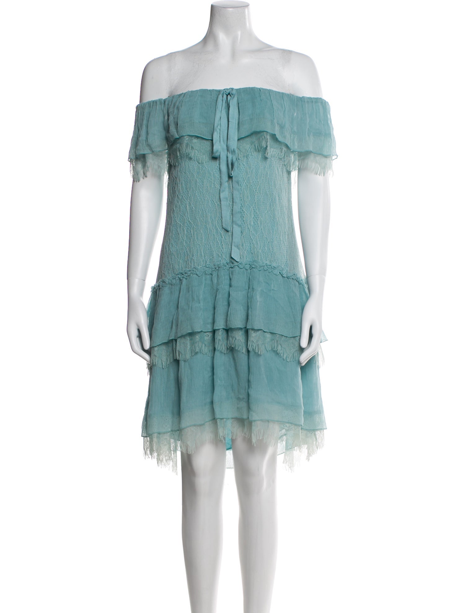 Alice + Olivia Off-The-Shoulder Knee-Length Dress