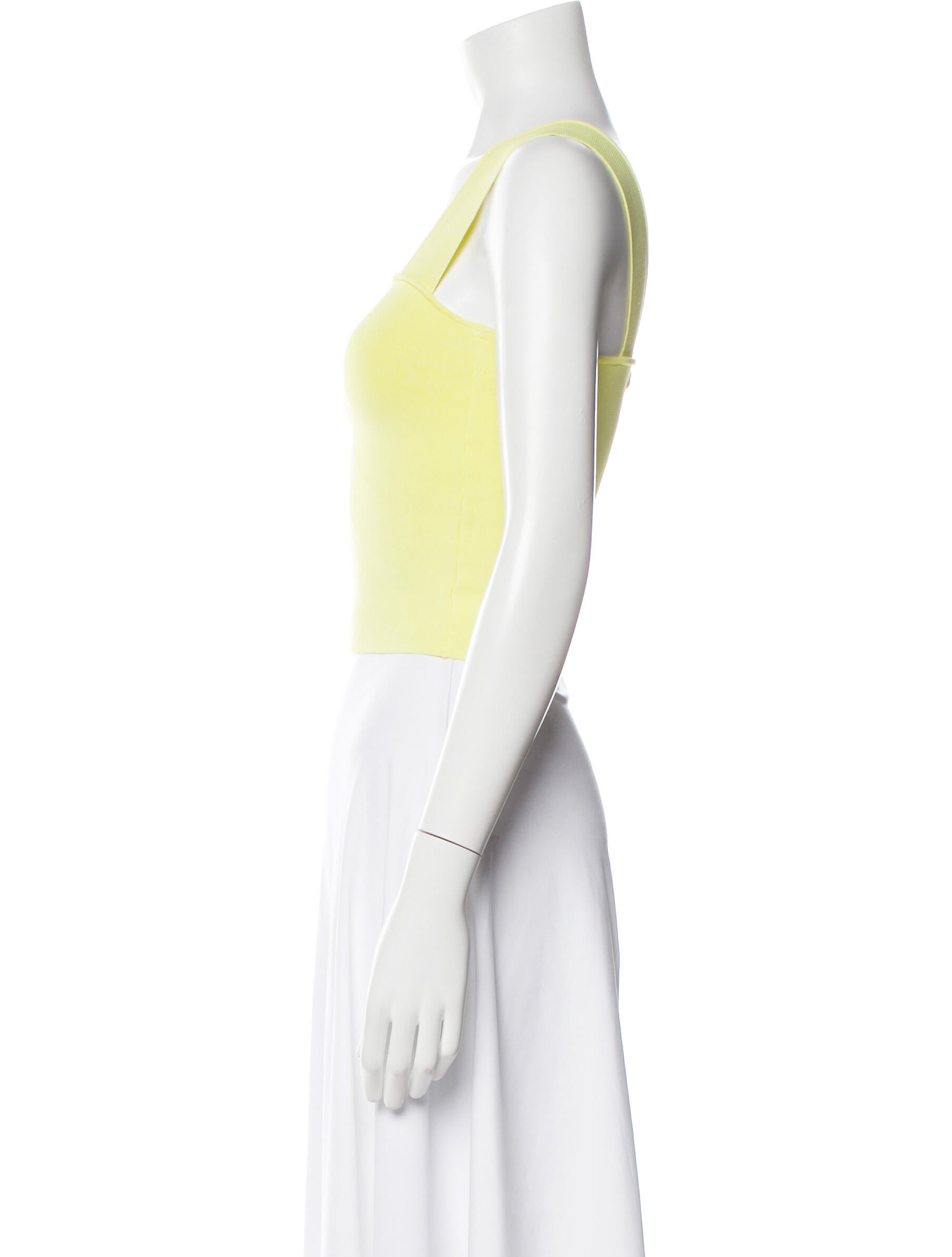 Alice + Olivia Square Neckline Sleeveless Crop Top