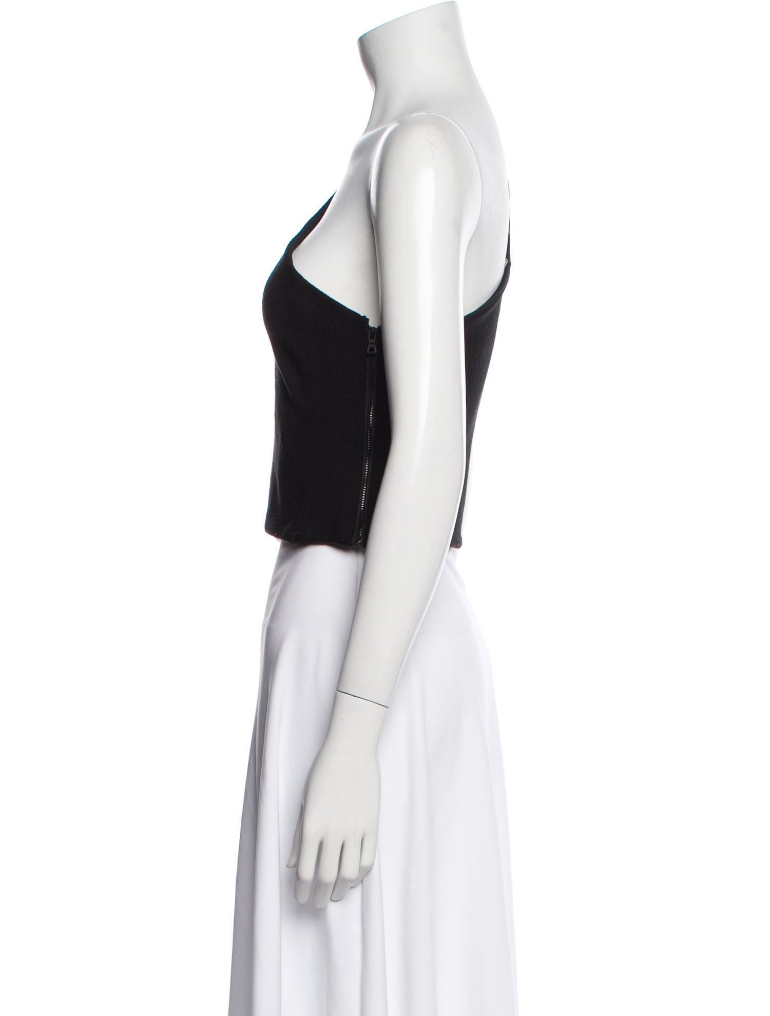 Alice + Olivia One-Shoulder Sleeveless Crop Top