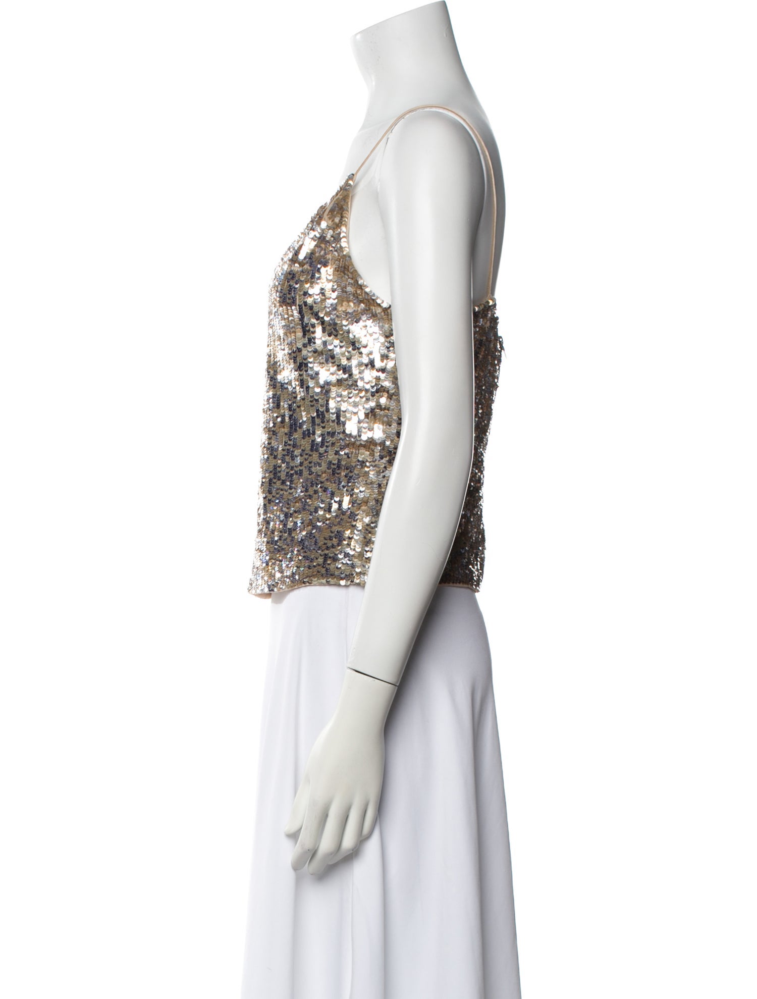 Alice + Olivia V-Neck Sleeveless Crop Top