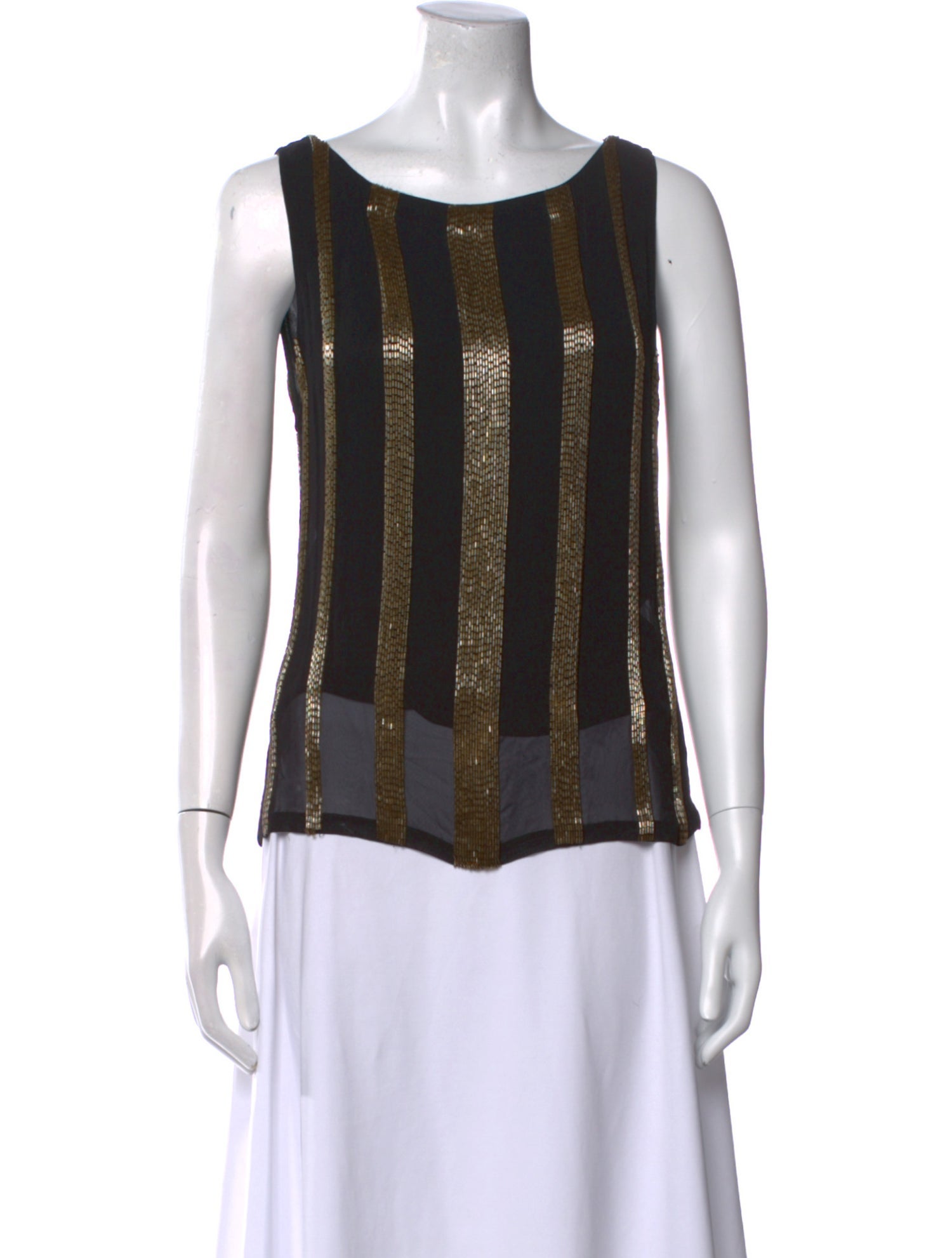 Alice + Olivia Striped Bateau Neckline Blouse