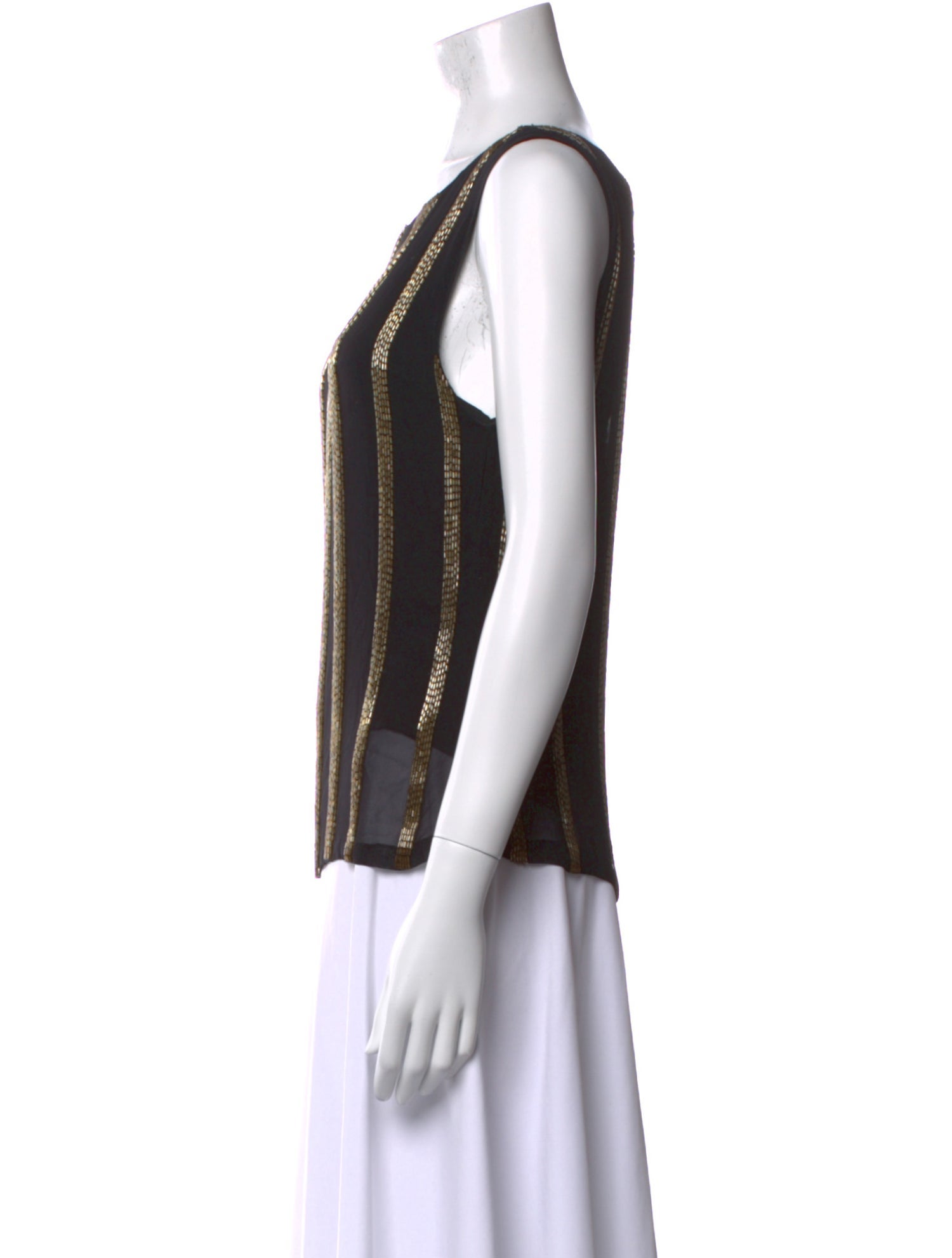 Alice + Olivia Striped Bateau Neckline Blouse