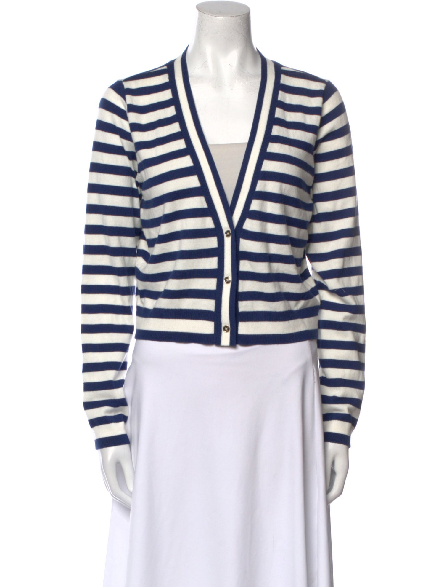 Alice + Olivia Striped V-Neck Sweater w/ Tags