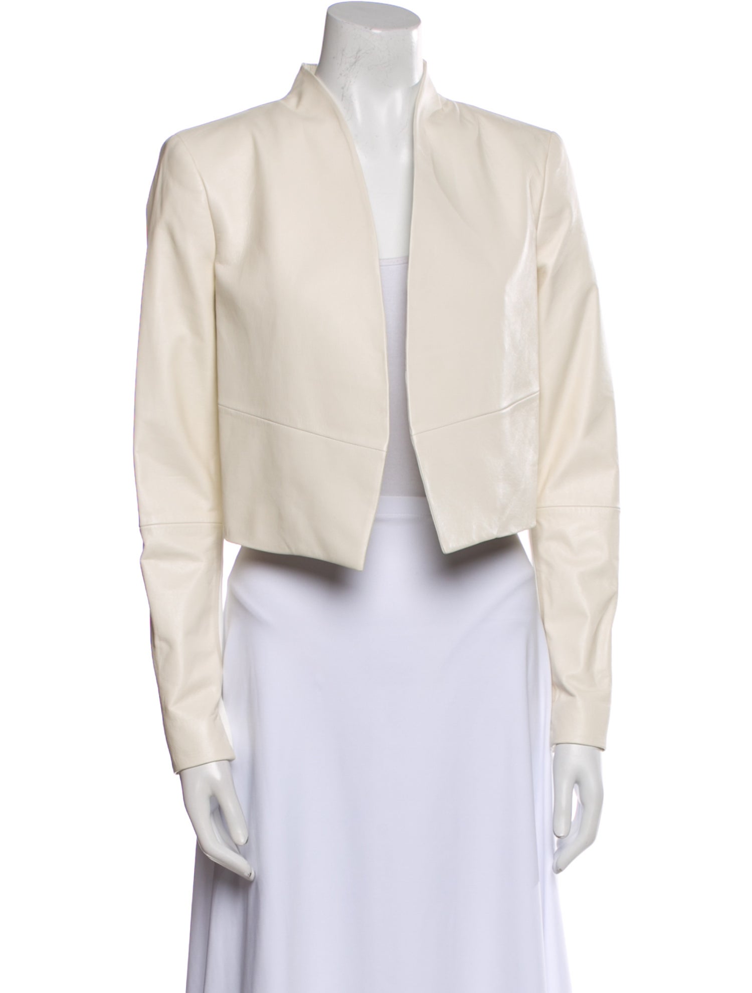 Alice + Olivia Lamb Leather Blazer