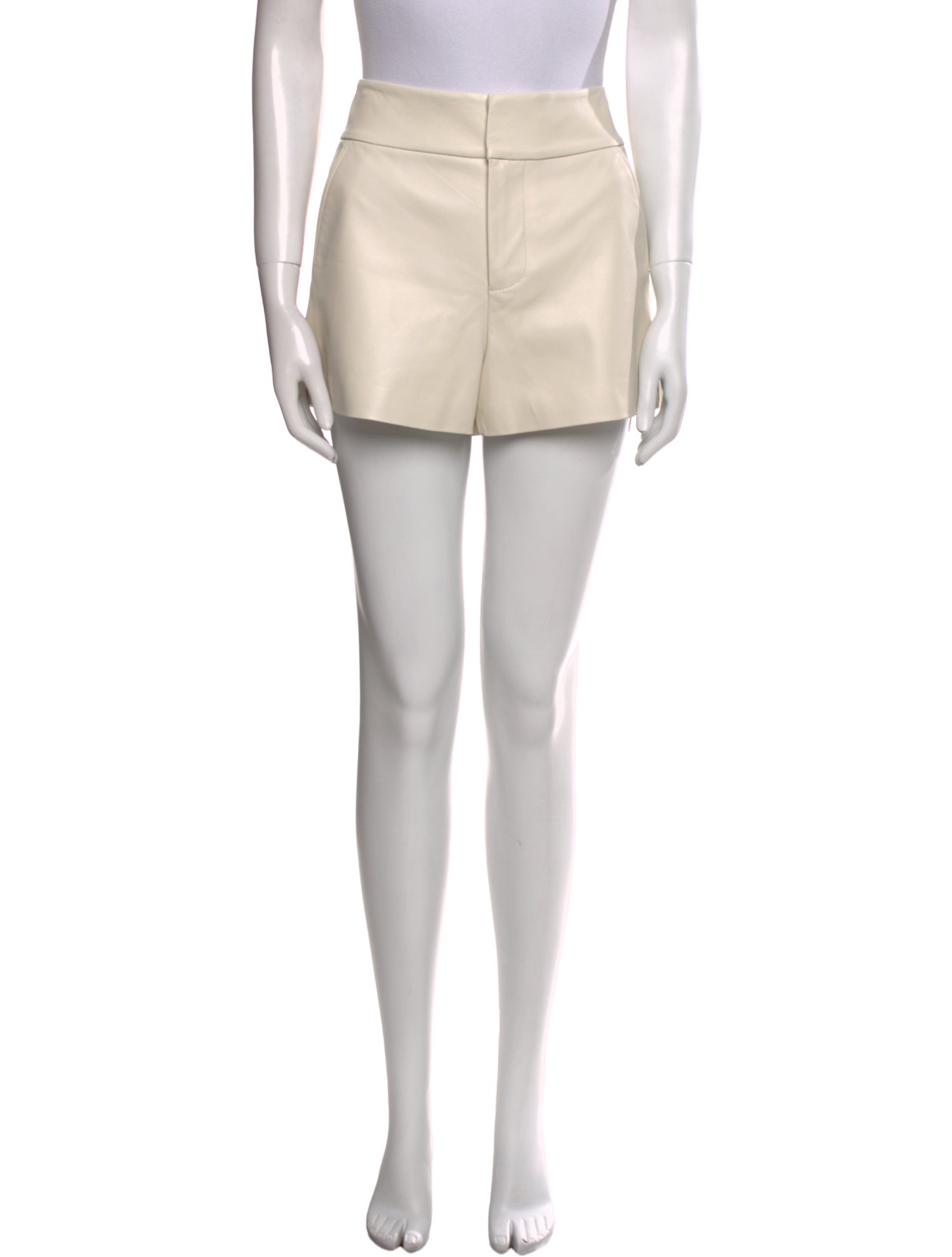 Alice + Olivia Lamb Leather Mini Shorts