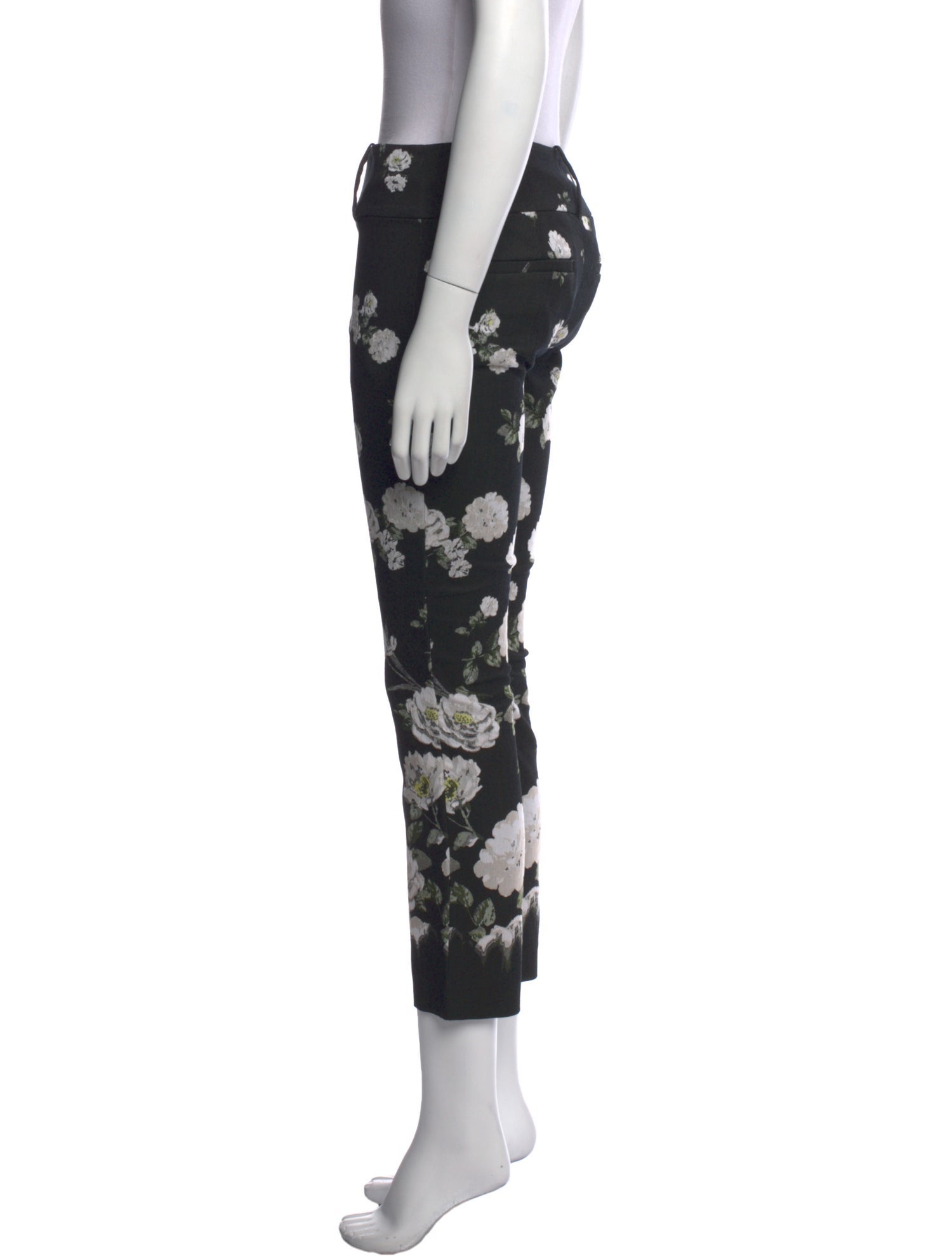 Alice + Olivia Floral Print Skinny Leg Pants