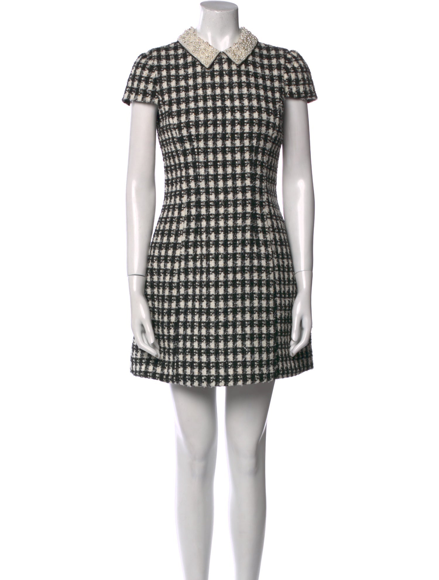 Alice + Olivia Plaid Print Mini Dress