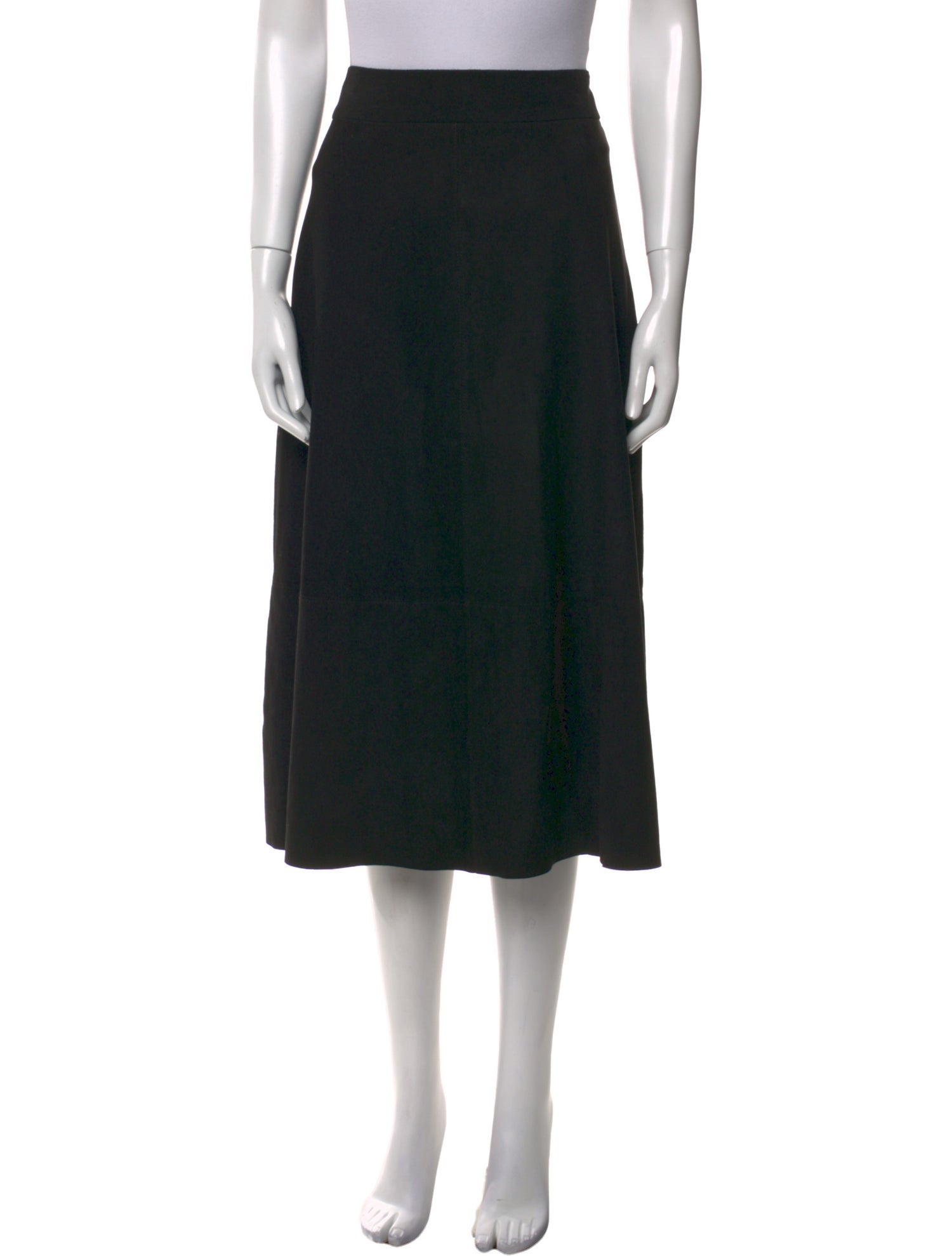 Alice + Olivia Goat Leather Midi Length Skirt