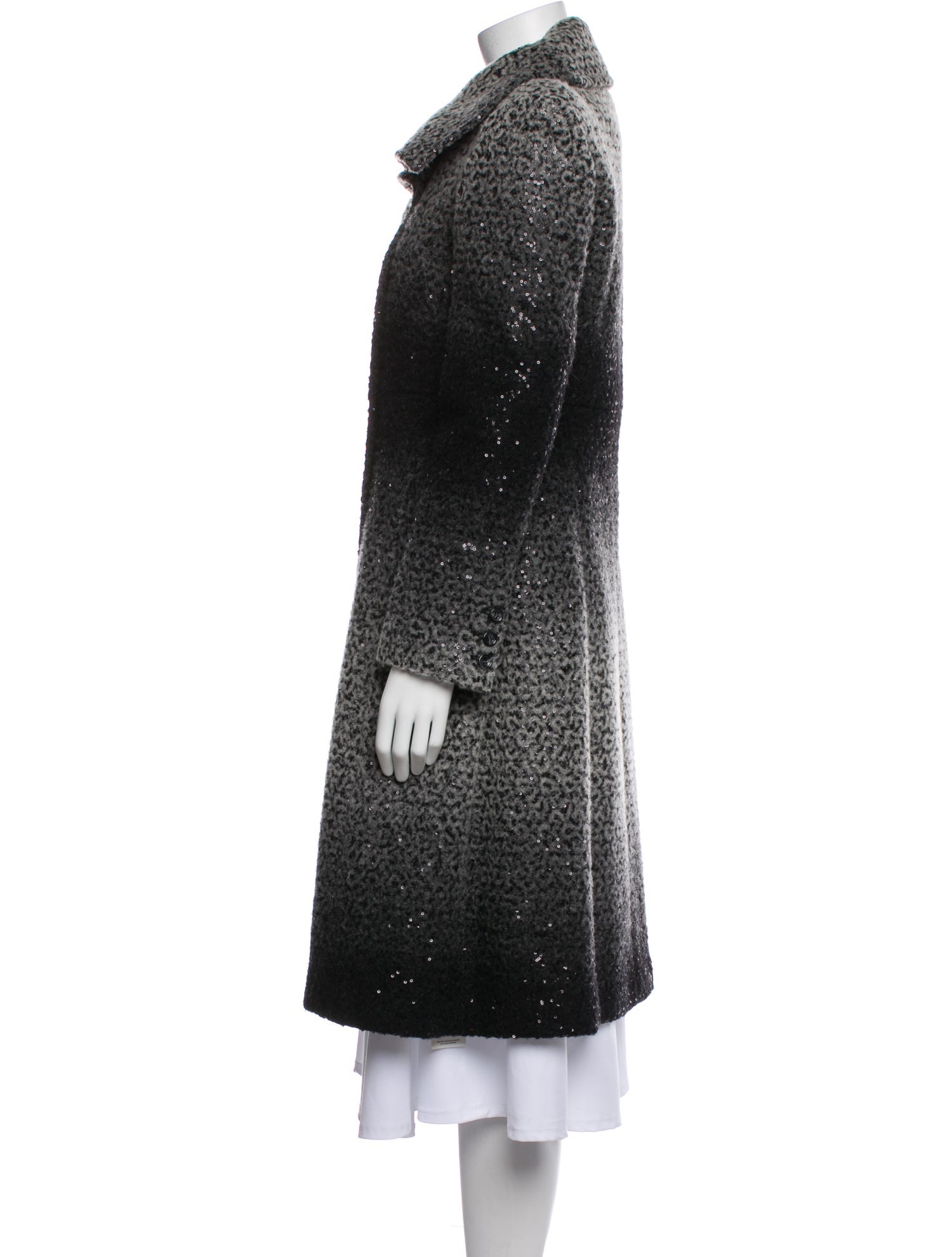 Alice + Olivia Wool Colorblock Pattern Coat