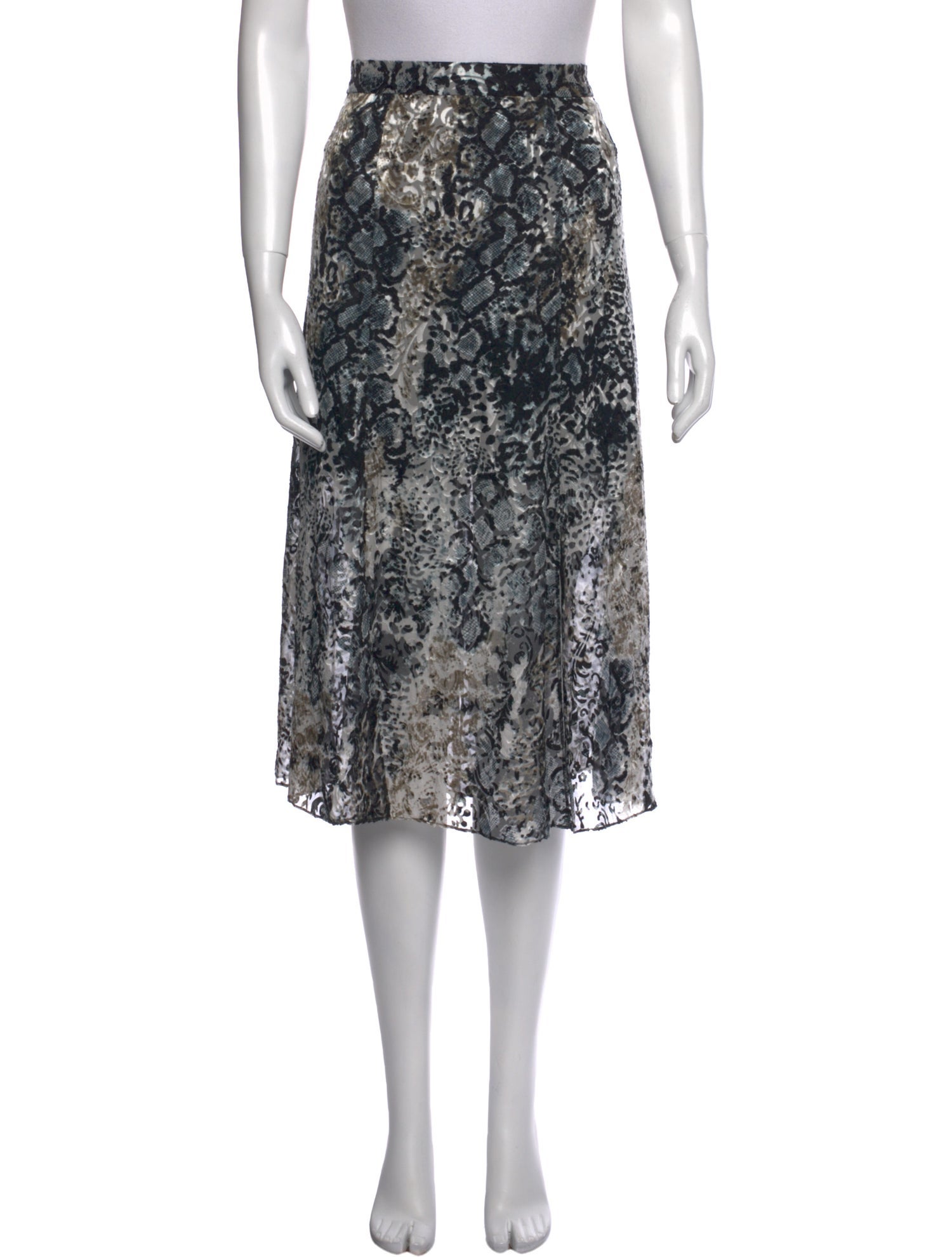 Alice + Olivia Animal Print Midi Length Skirt