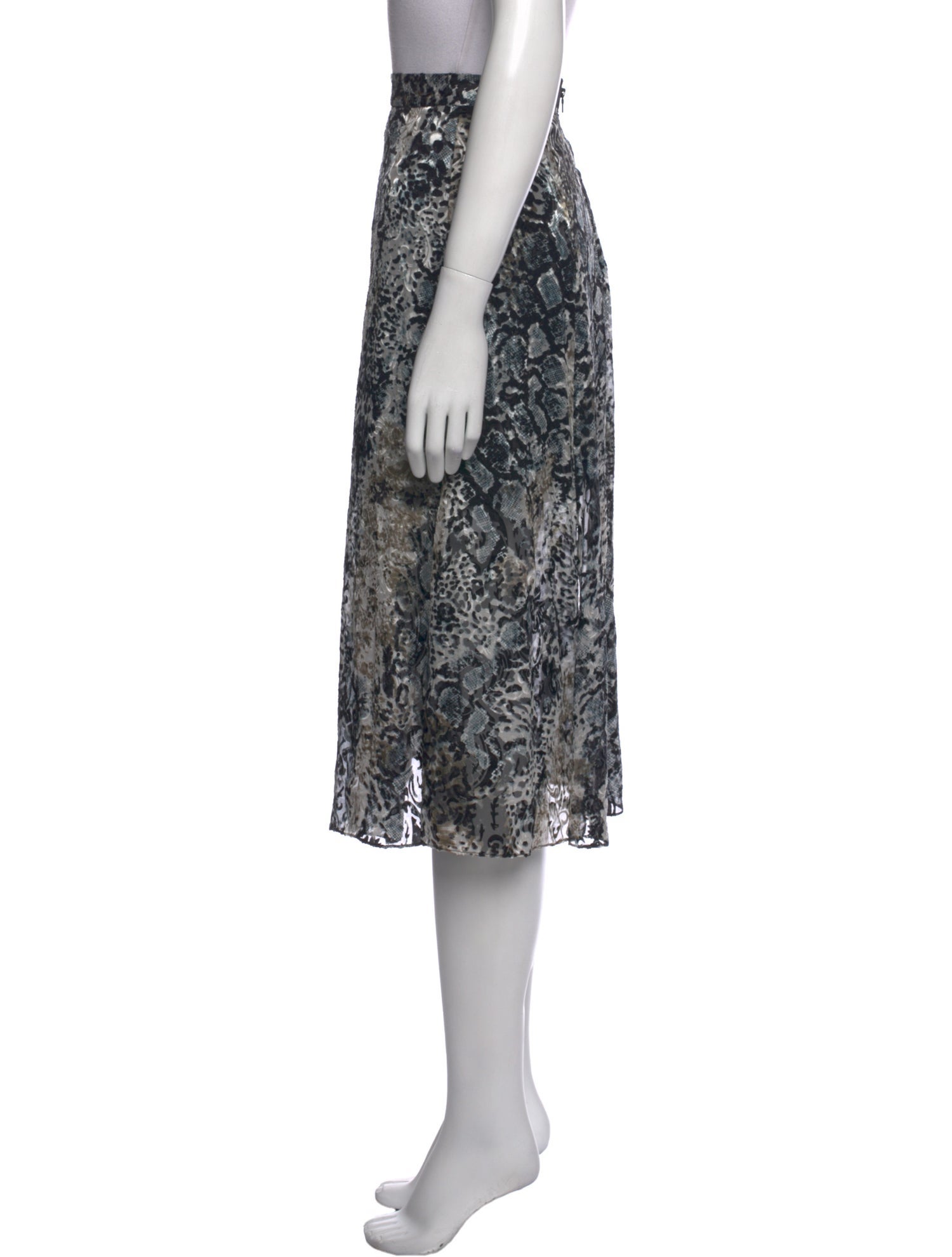 Alice + Olivia Animal Print Midi Length Skirt