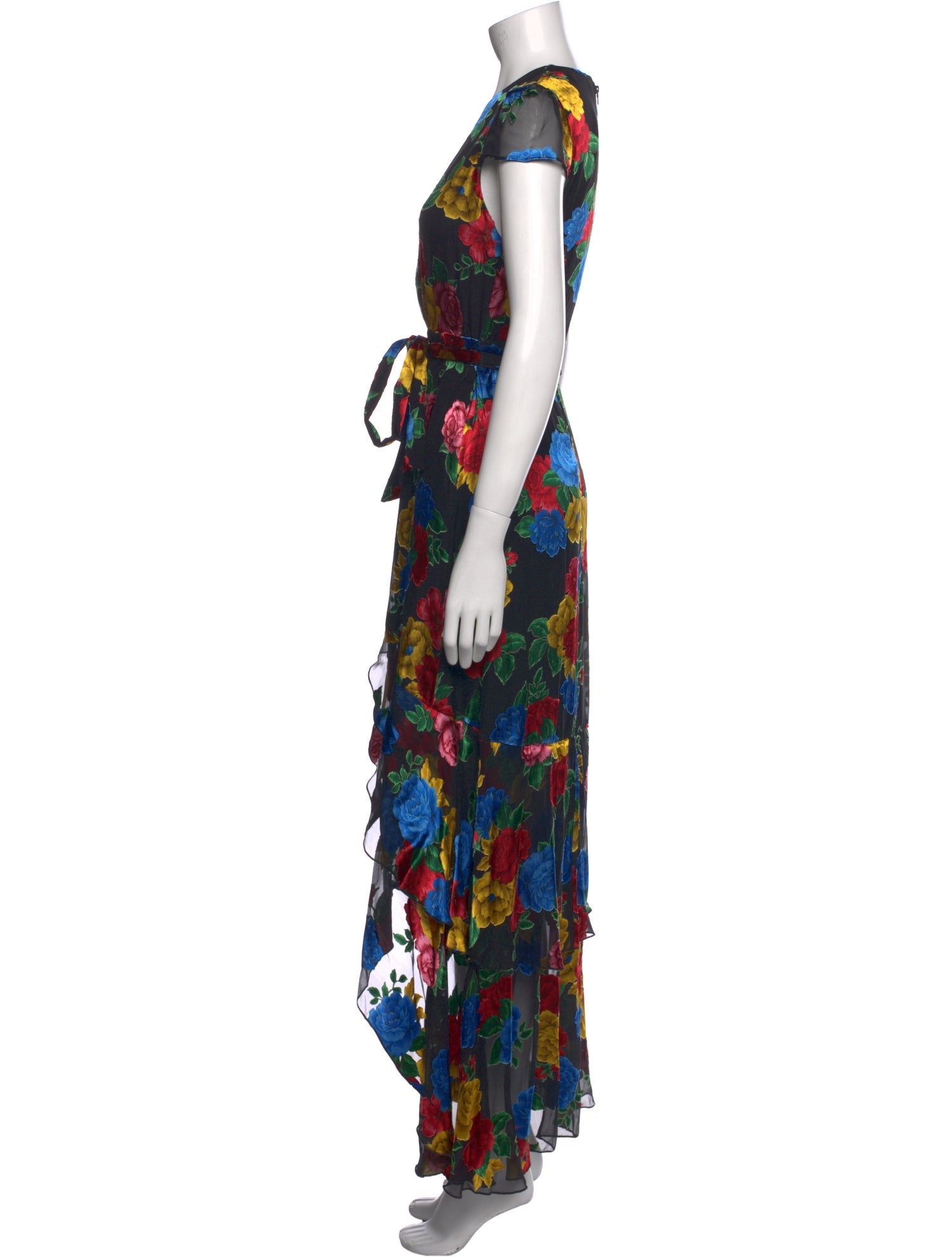 Alice + Olivia Floral Print Long Dress