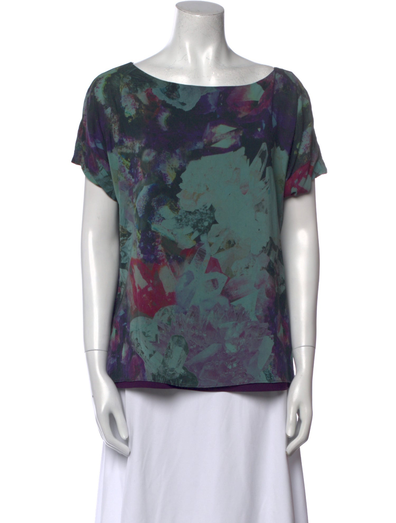 Alice + Olivia Silk Floral Print Blouse