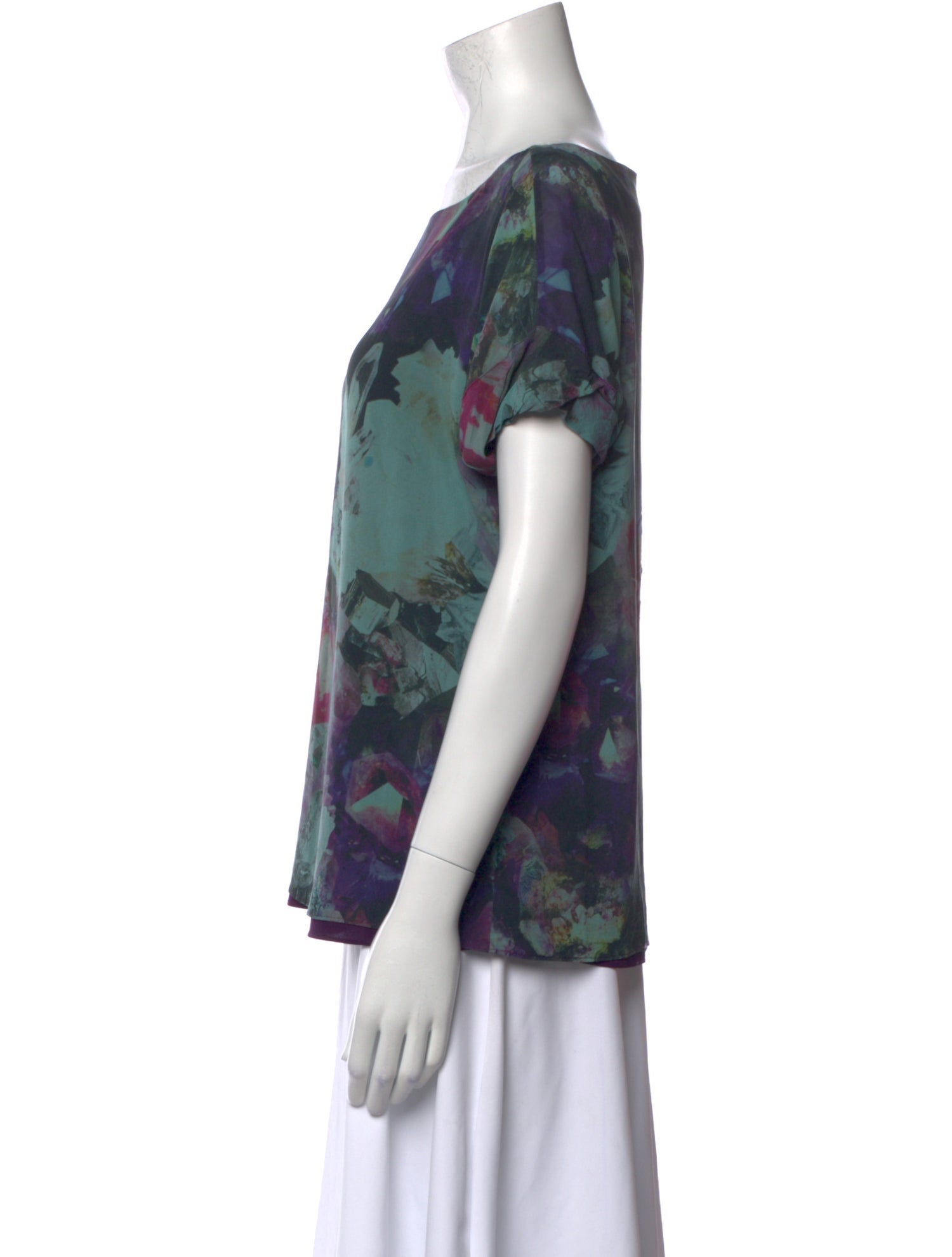 Alice + Olivia Silk Floral Print Blouse