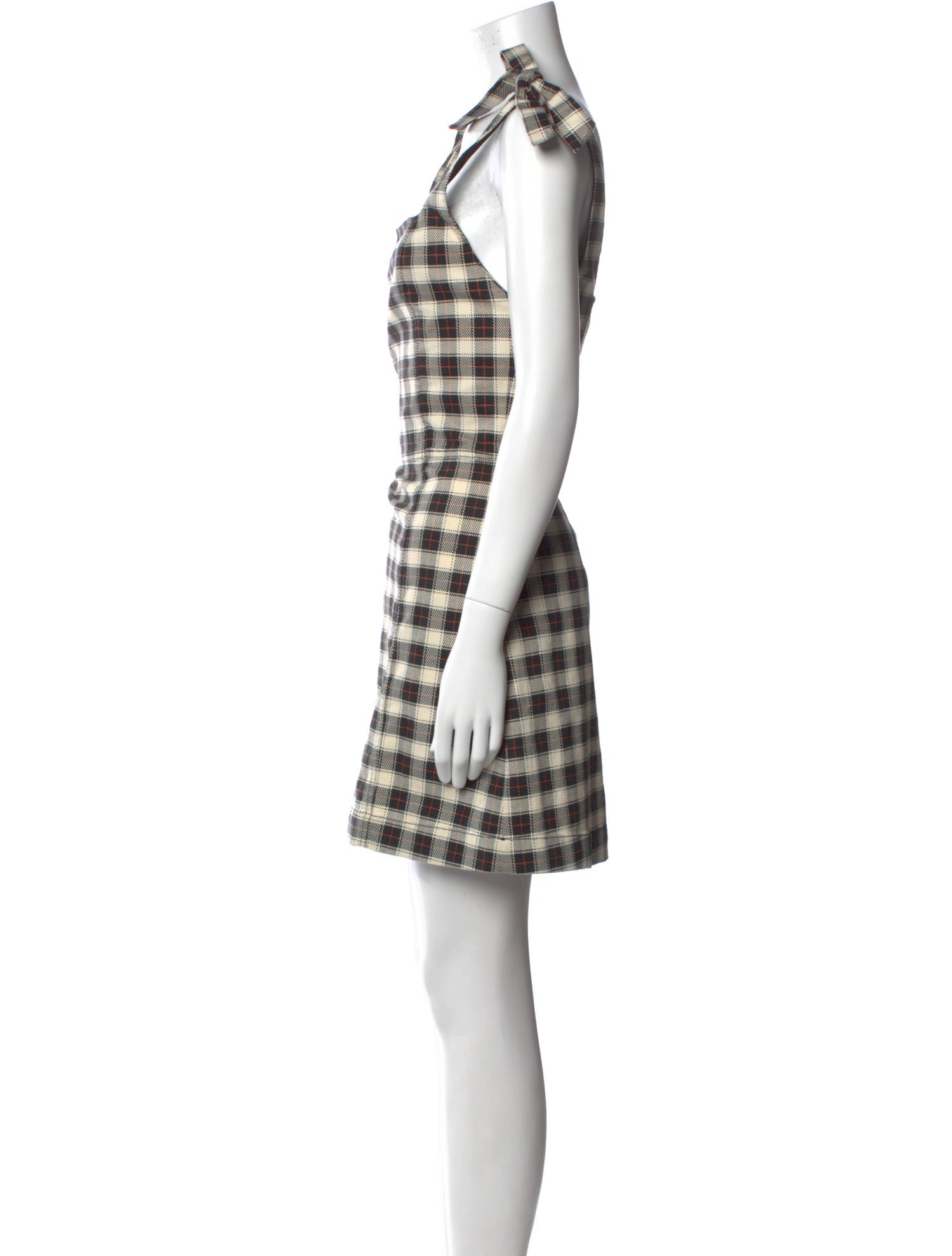 Alice + Olivia Plaid Print Knee-Length Dress w/ Tags