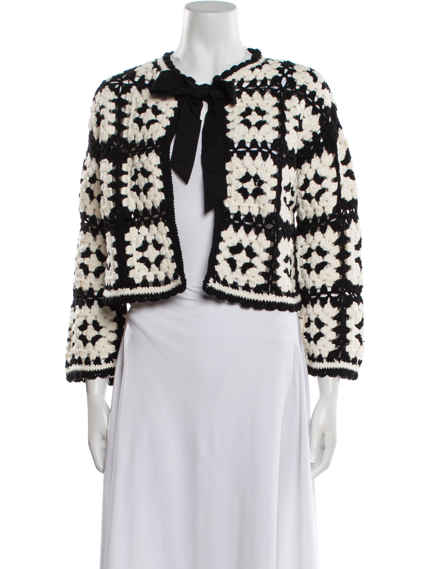 Alice + Olivia Patterned Crew Neck Sweater