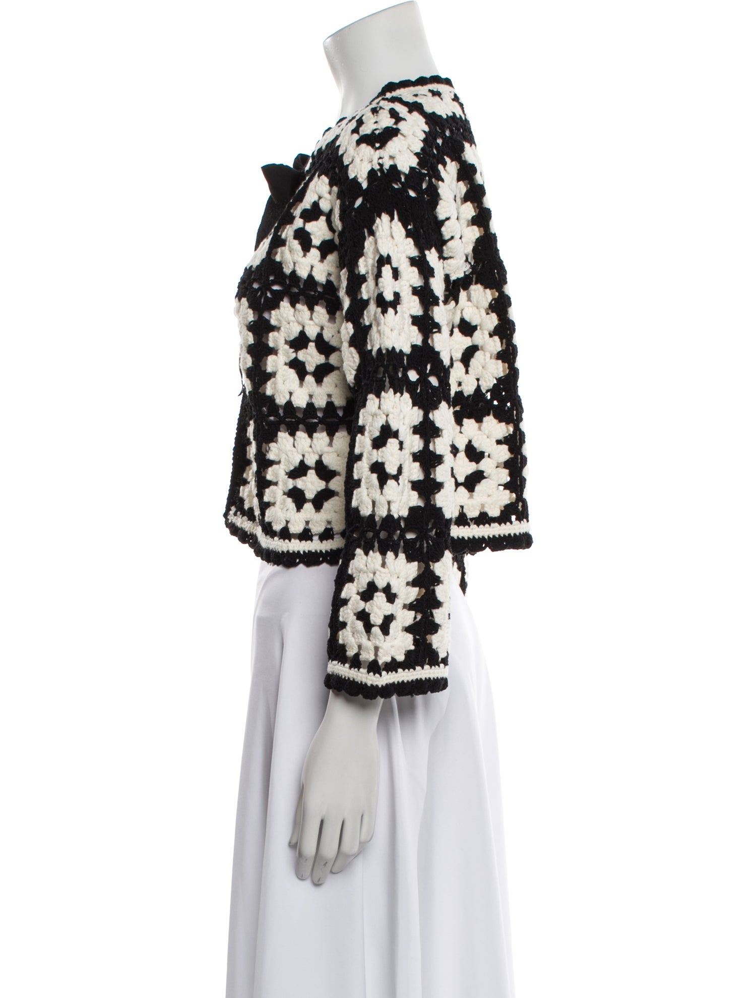 Alice + Olivia Patterned Crew Neck Sweater