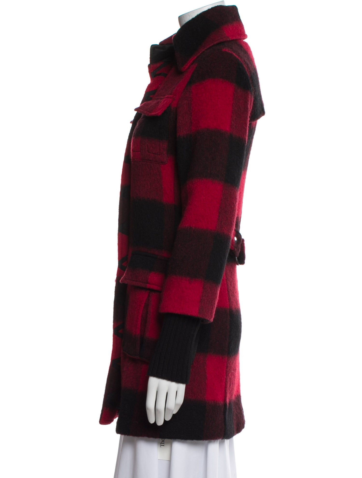 Alice + Olivia Wool Plaid Print Peacoat