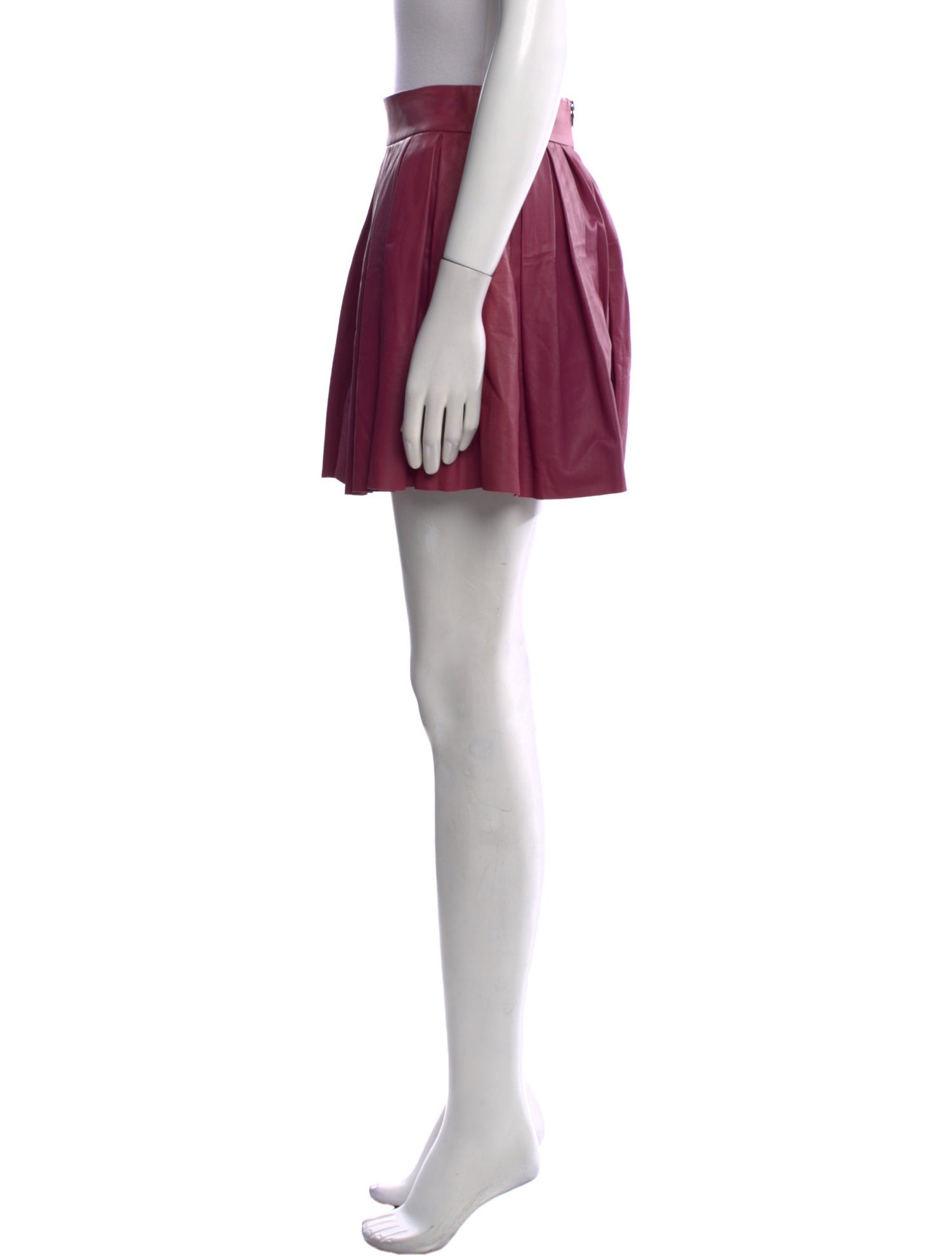 Alice + Olivia Lamb Leather Mini Skirt