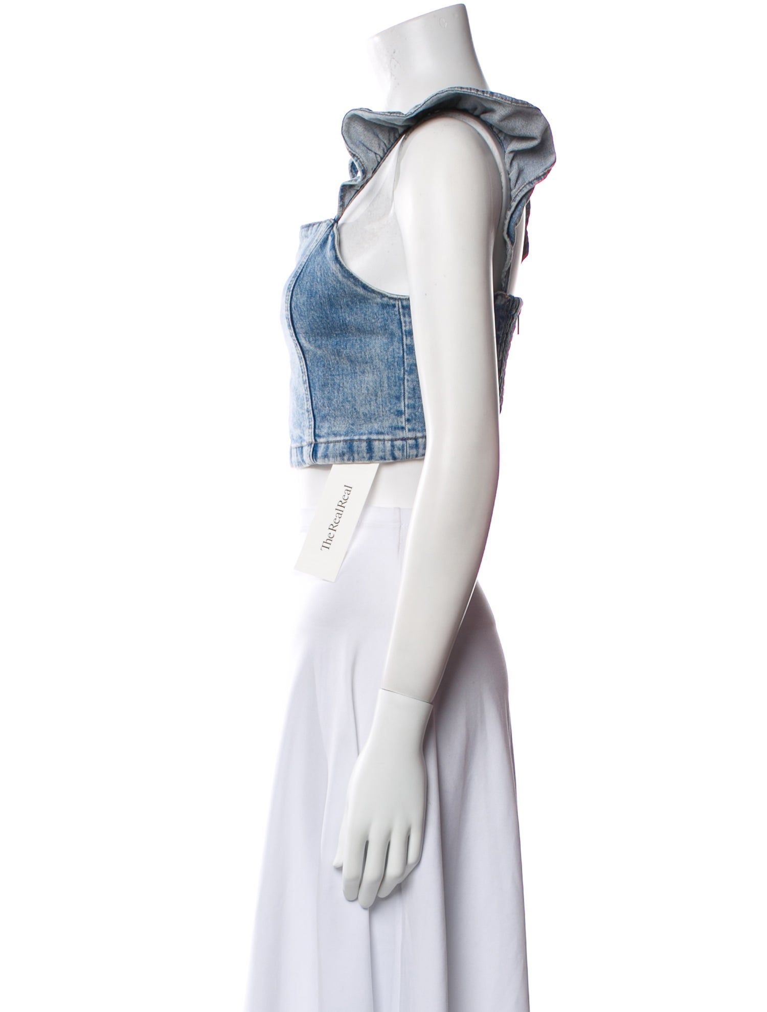 Alice + Olivia Square Neckline Sleeveless Crop Top