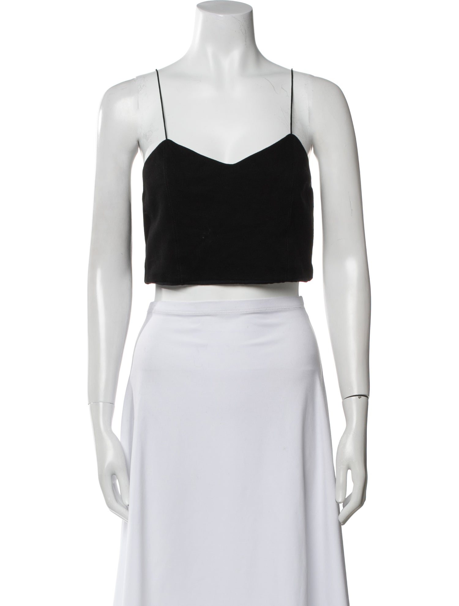 Alice + Olivia V-Neck Sleeveless Crop Top