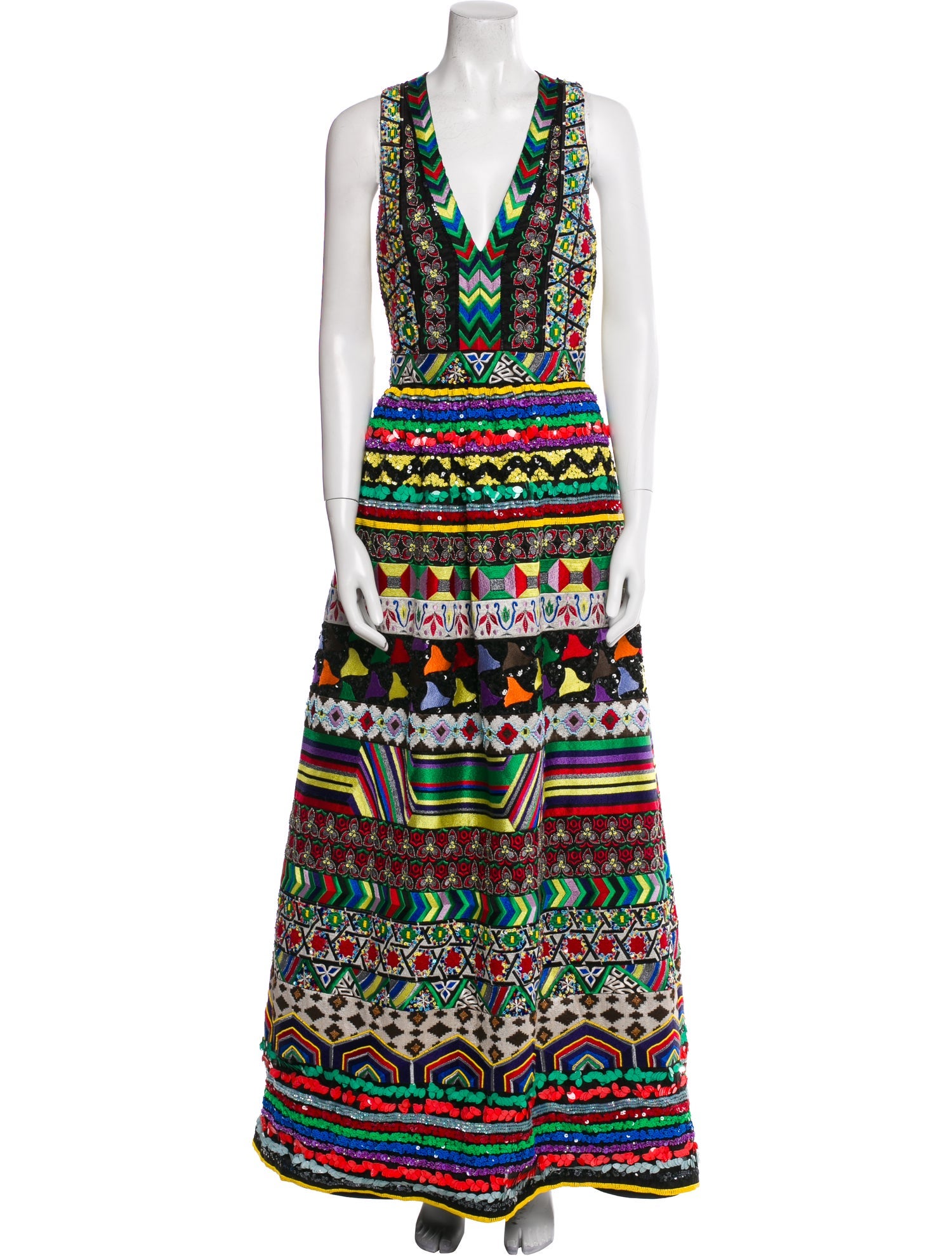Alice + Olivia Printed Long Dress