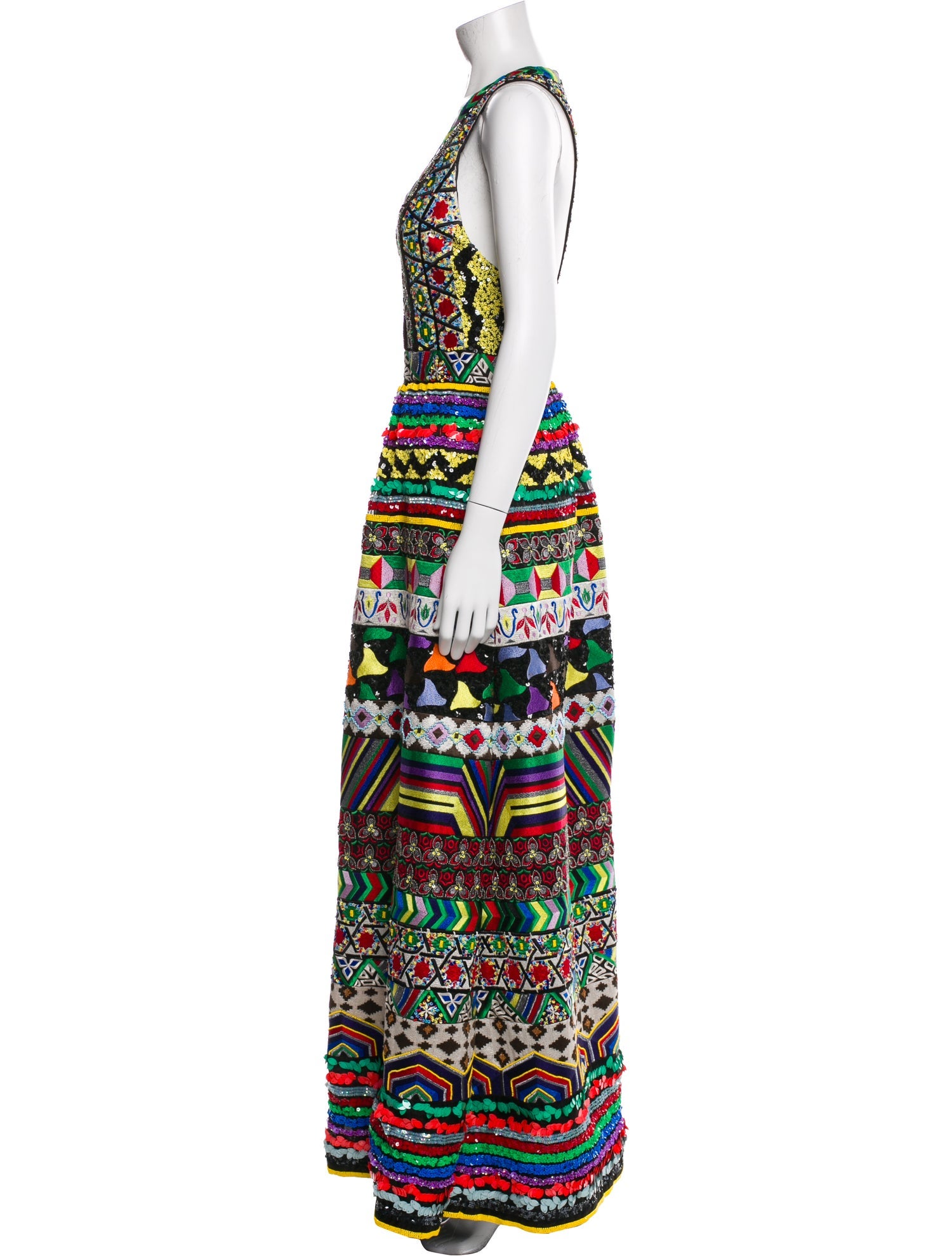 Alice + Olivia Printed Long Dress