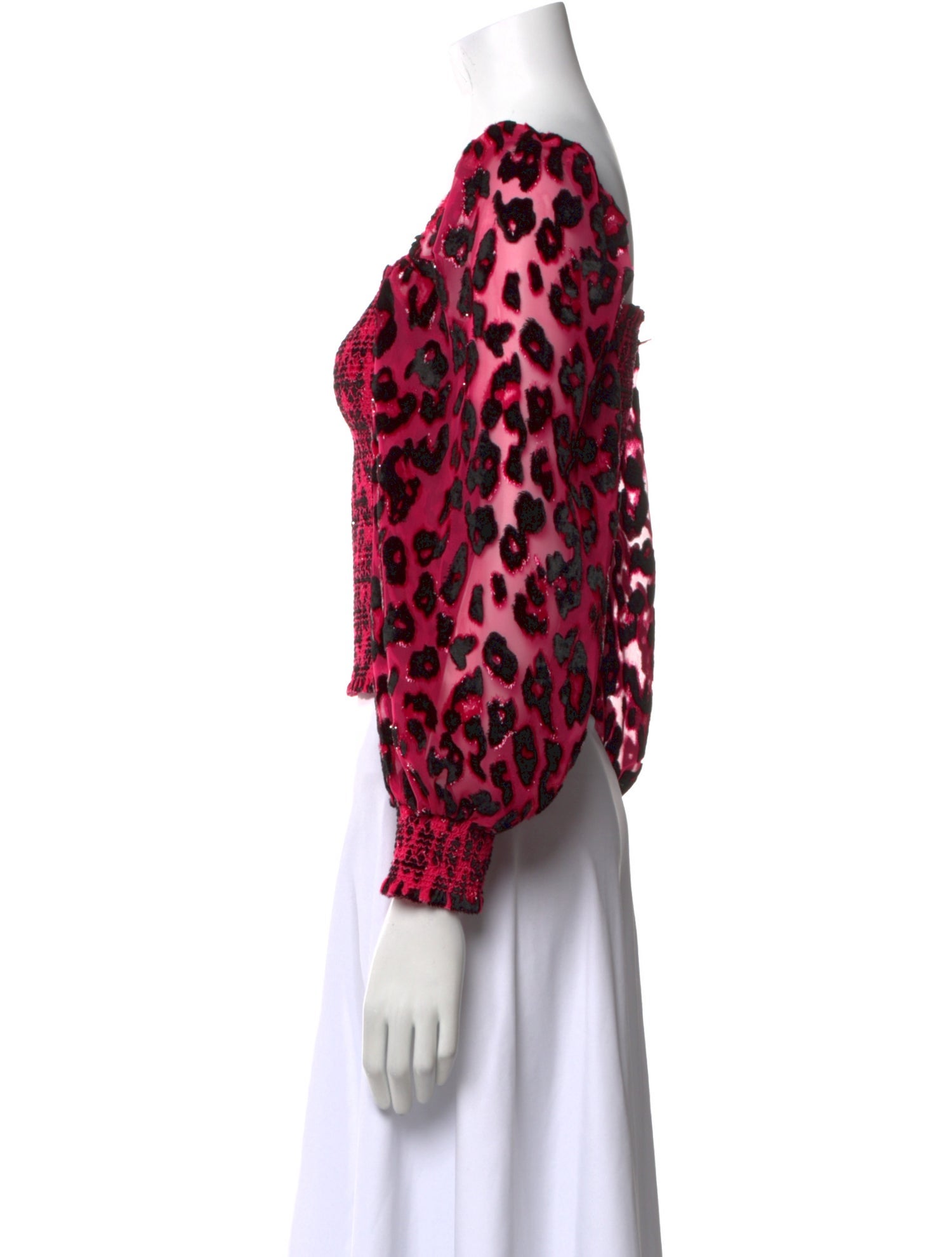 Alice + Olivia Animal Print Square Neckline Crop Top