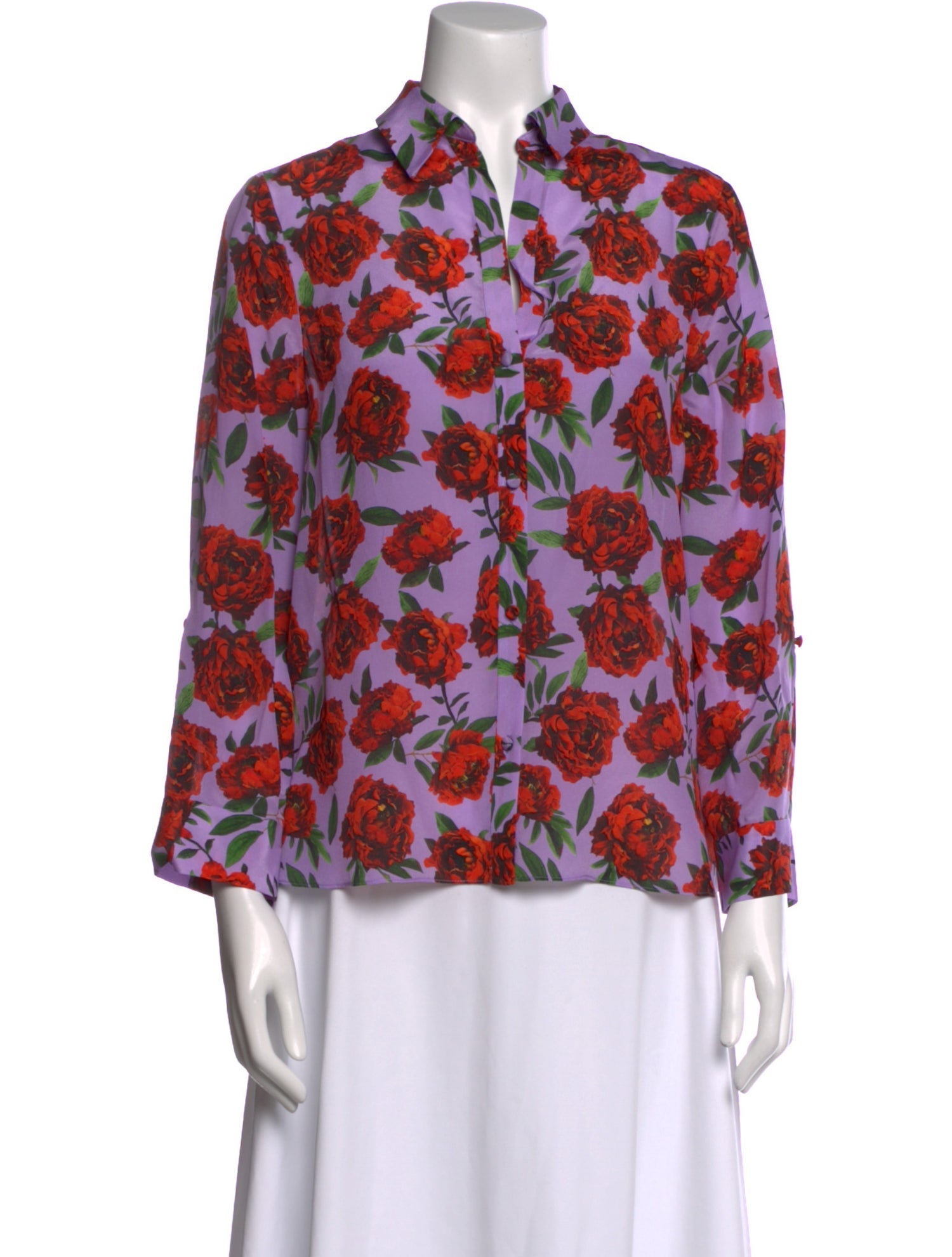 Alice + Olivia Silk Floral Print Blouse w/ Tags