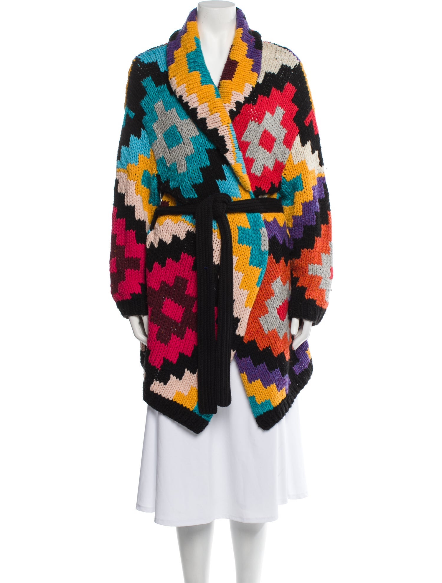 Alice + Olivia Printed V-Neck Sweater