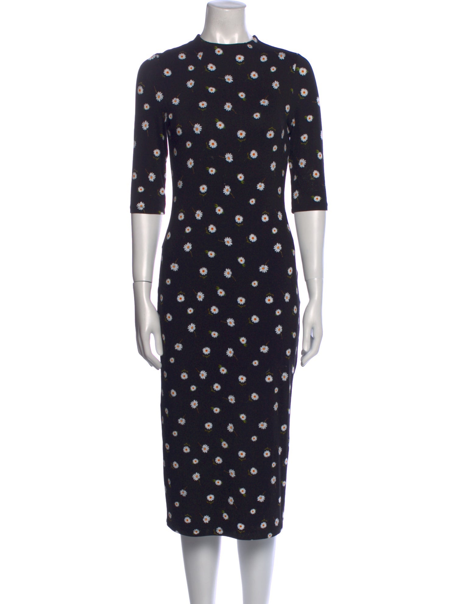 Alice + Olivia Polka Dot Print Midi Length Dress