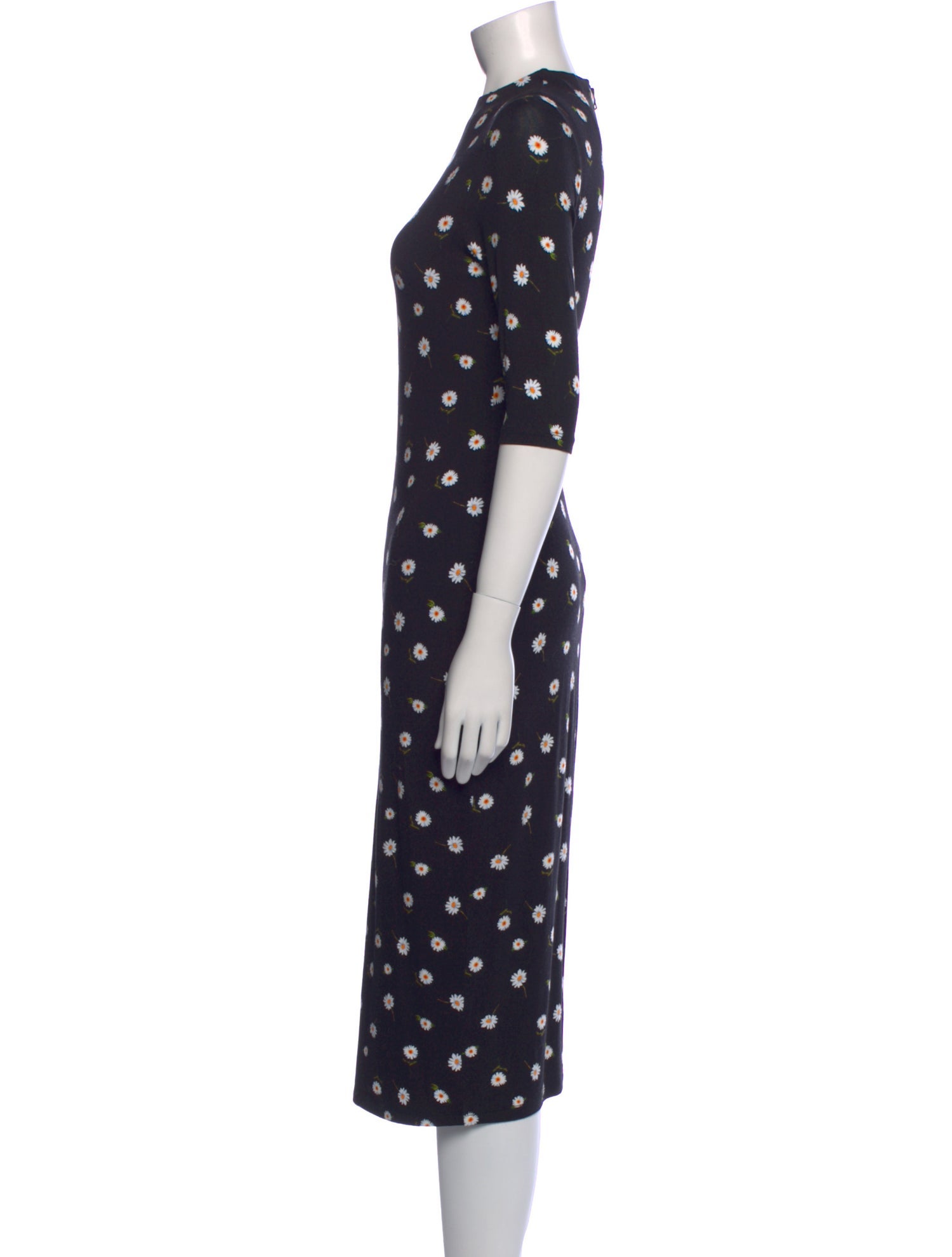 Alice + Olivia Polka Dot Print Midi Length Dress