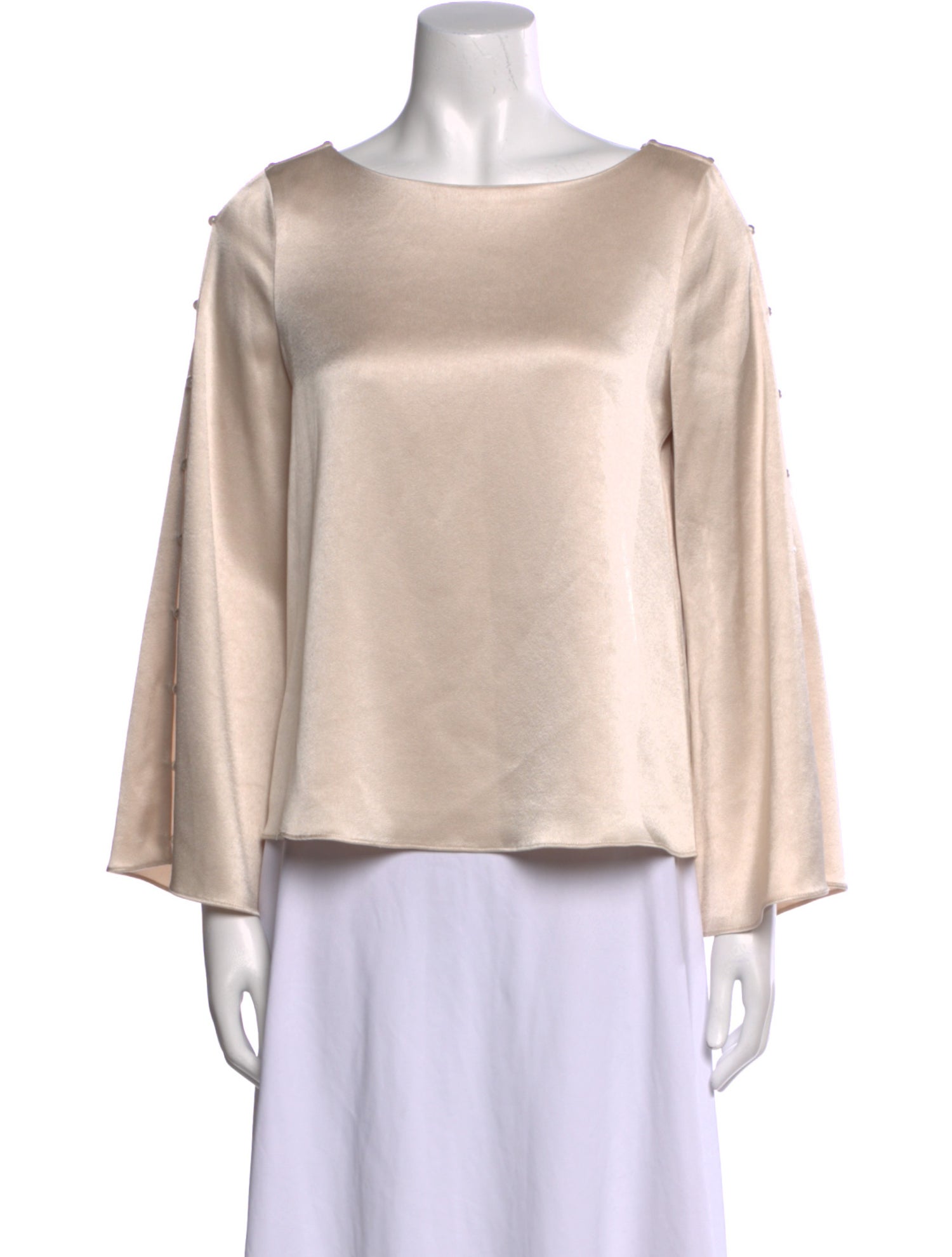 Alice + Olivia Bateau Neckline Long Sleeve Blouse