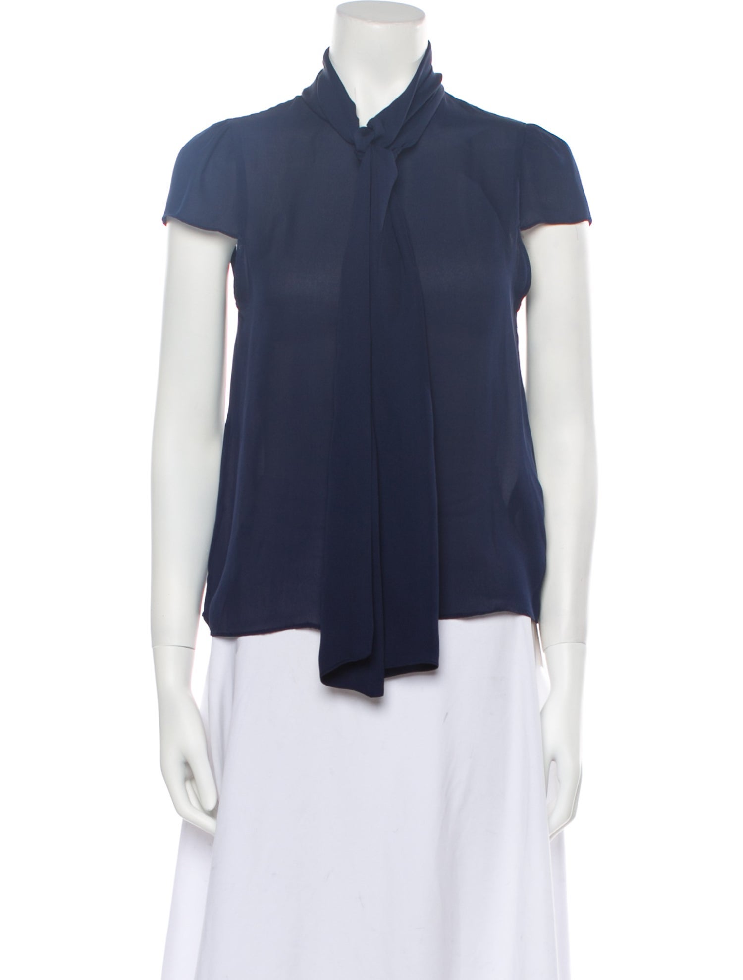Alice + Olivia Silk Mock Neck Blouse