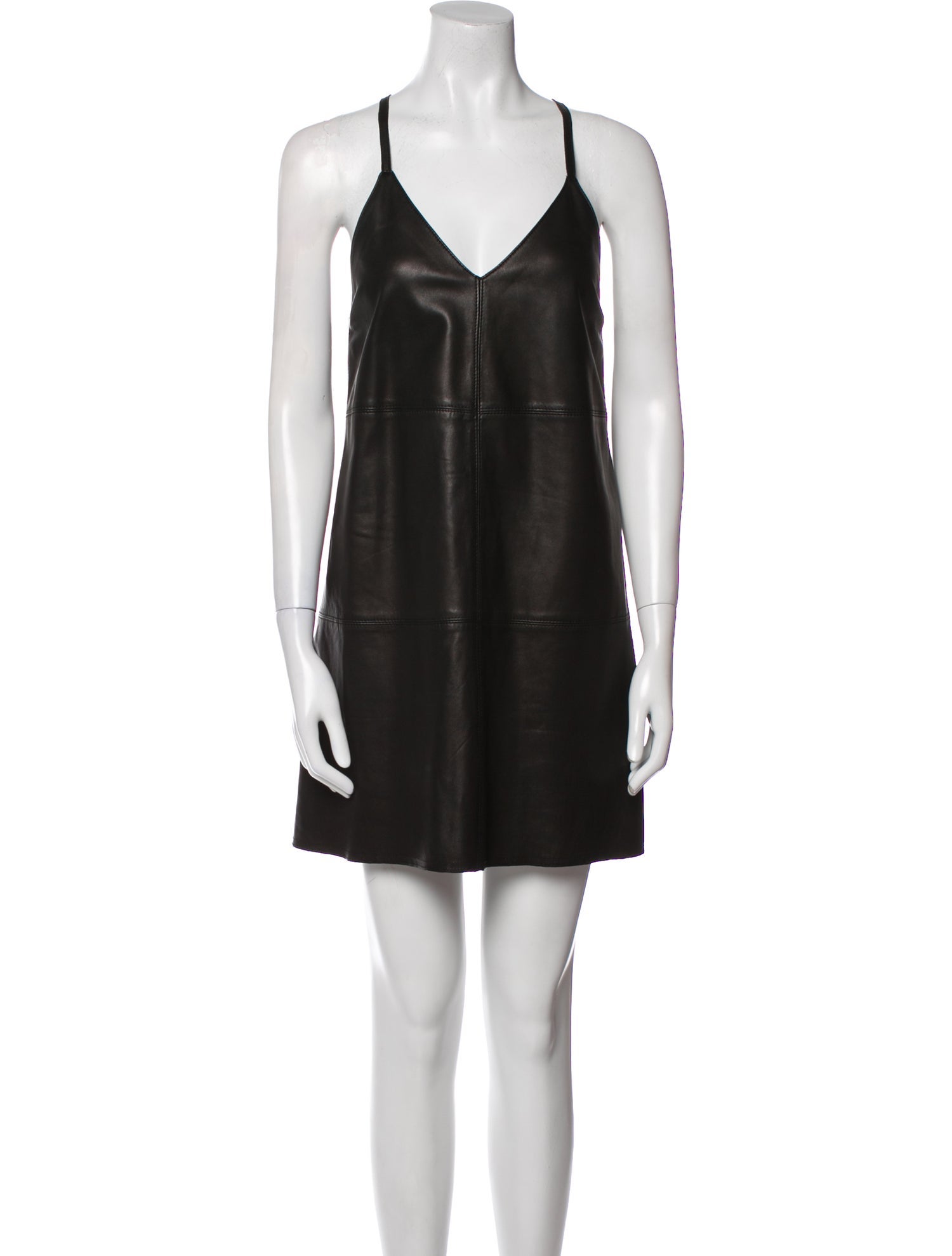 Alice + Olivia Lamb Leather Mini Dress